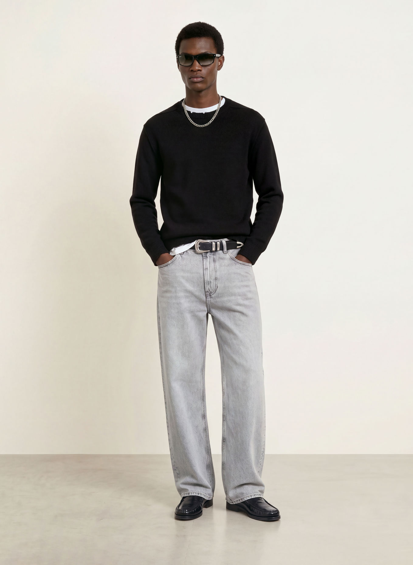 ALLSAINTS Pullover REMUS: SCHWARZ
