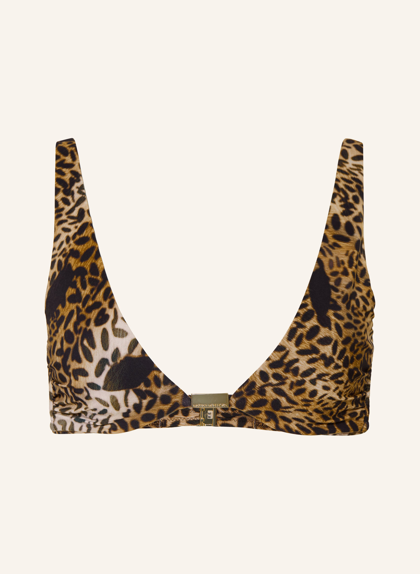 MARYAN MEHLHORN Bügel-Bikini-Top SAVAGE: SCHWARZ / HELLBRAUN / BRAUN