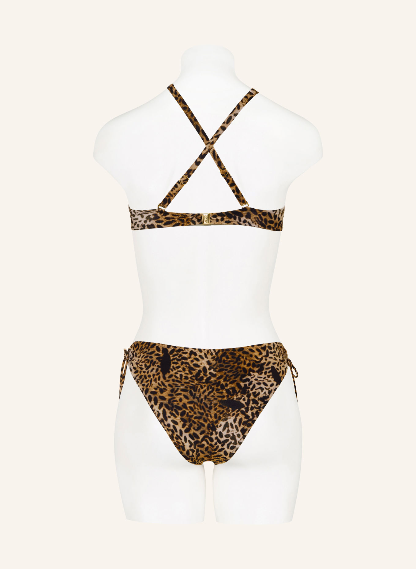 MARYAN MEHLHORN Bügel-Bikini-Top SAVAGE: SCHWARZ / HELLBRAUN / BRAUN
