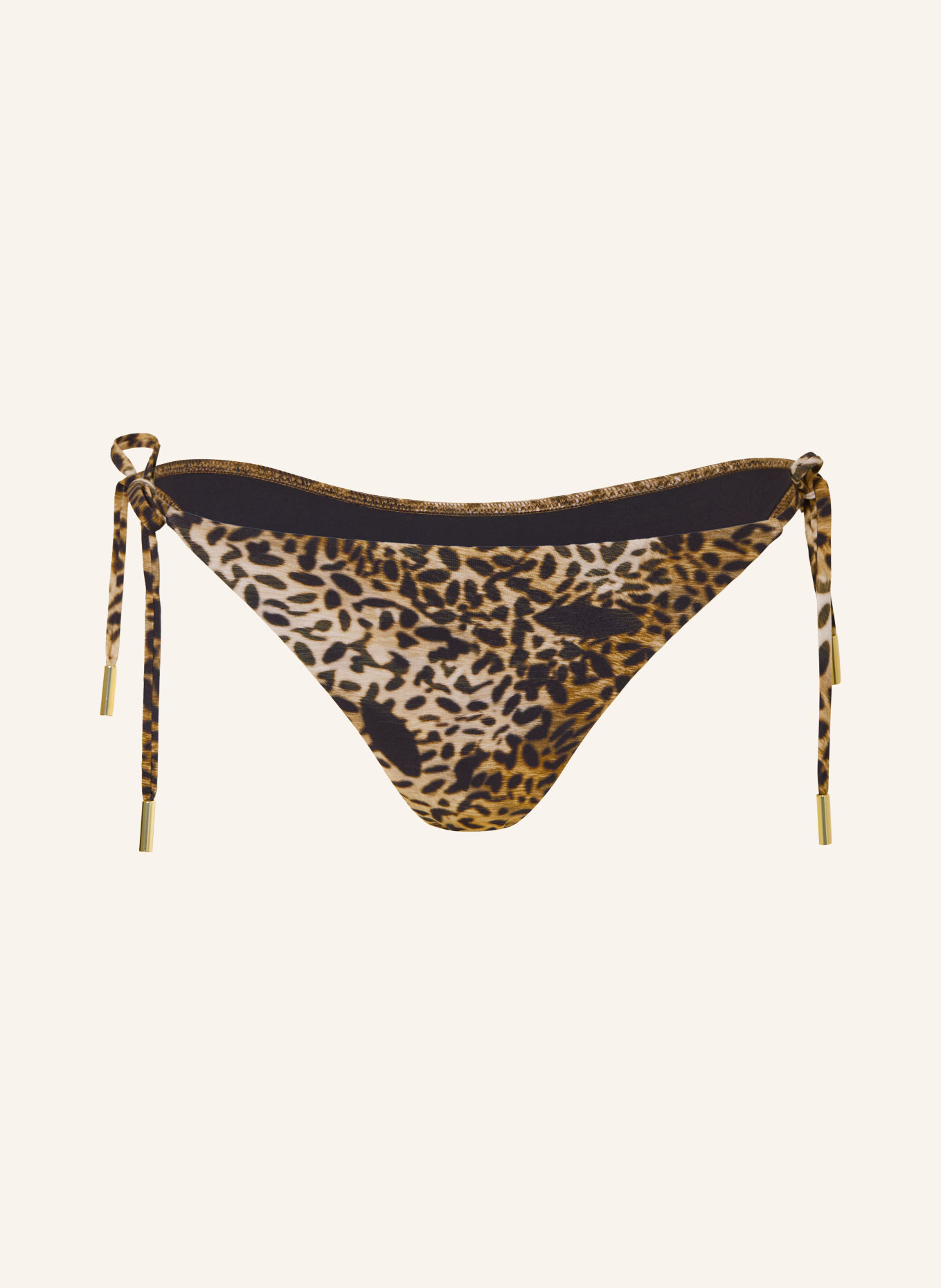 MARYAN MEHLHORN Triangel-Bikini-Hose SAVAGE: SCHWARZ / HELLBRAUN / BRAUN