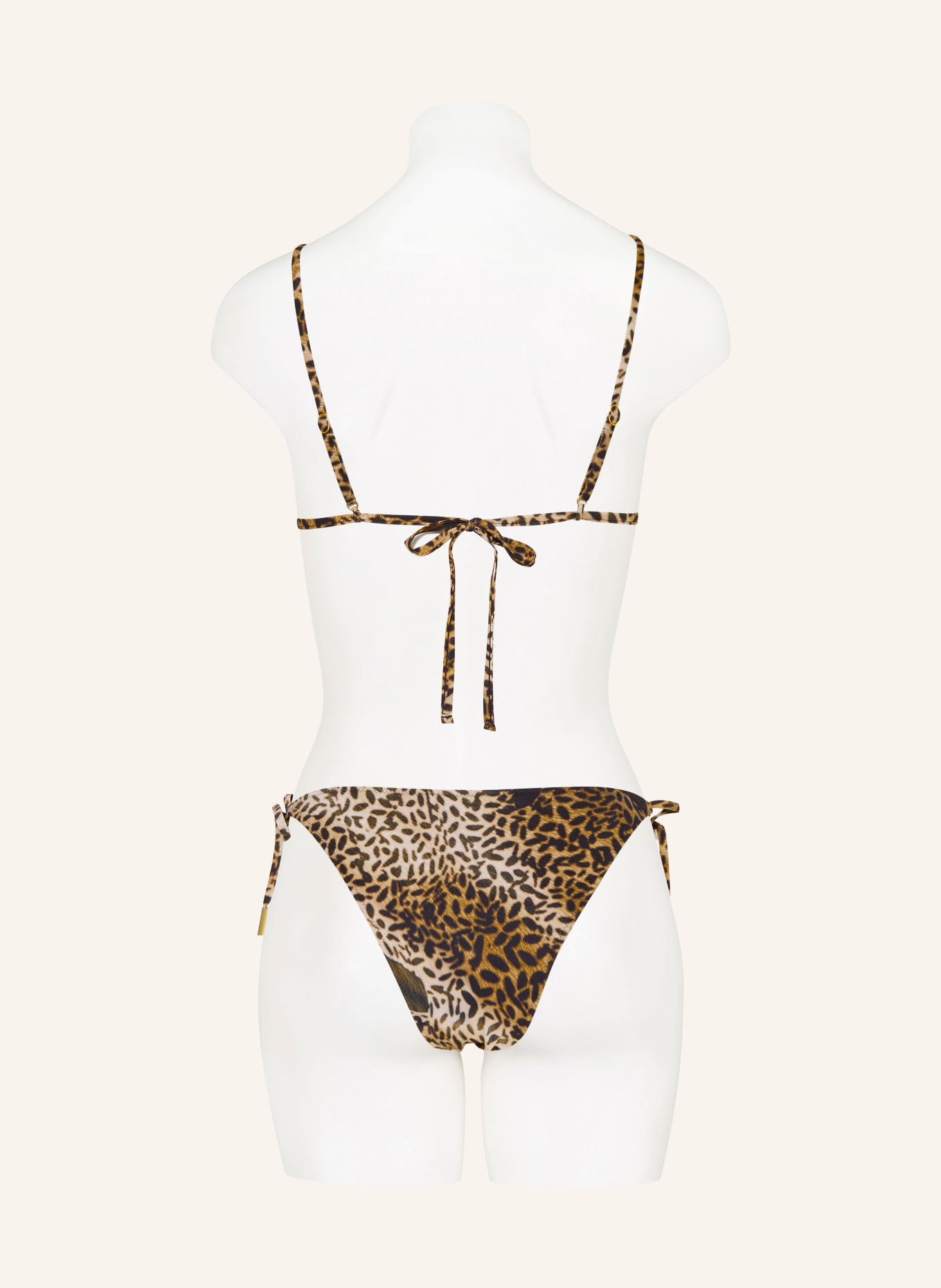 MARYAN MEHLHORN Triangel-Bikini-Hose SAVAGE: SCHWARZ / HELLBRAUN / BRAUN