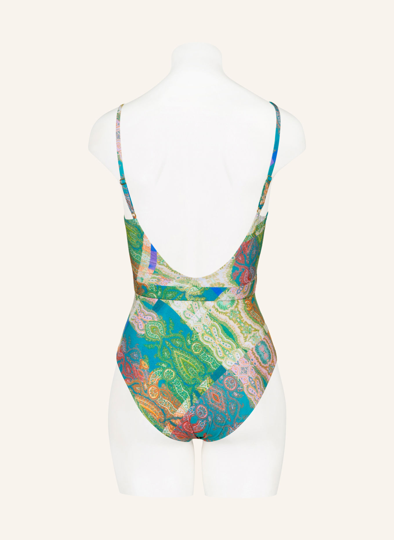 MARYAN MEHLHORN Badeanzug JACQUARD: BLAU / ROSA / GRÜN