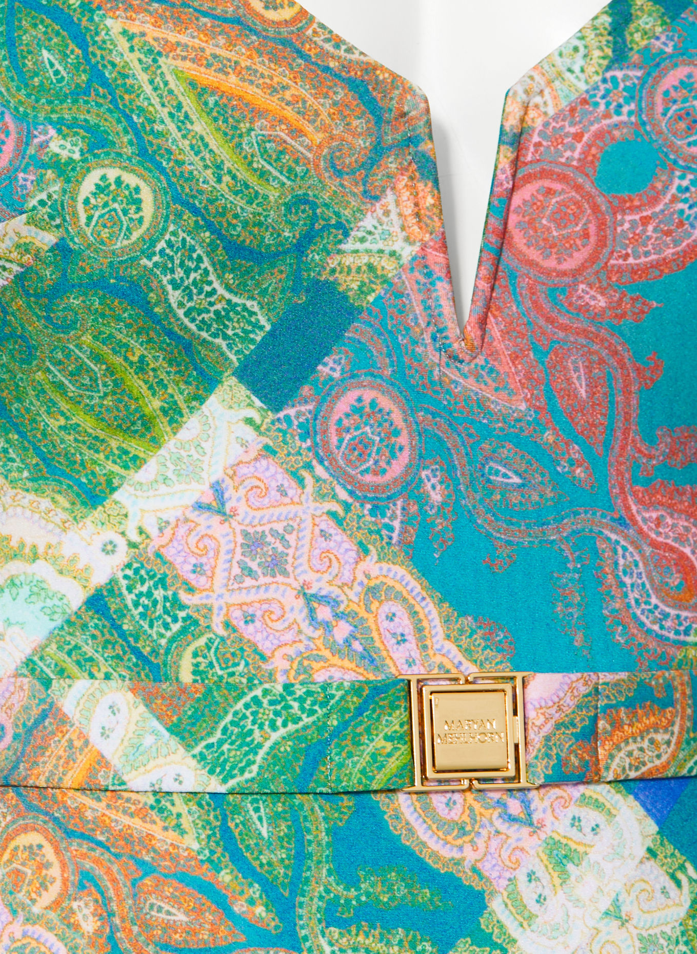 MARYAN MEHLHORN Badeanzug JACQUARD: BLAU / ROSA / GRÜN