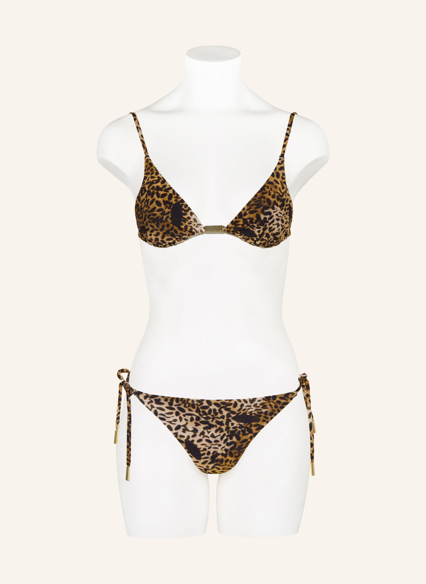 MARYAN MEHLHORN Triangel-Bikini-Top SAVAGE: SCHWARZ / HELLBRAUN / BRAUN