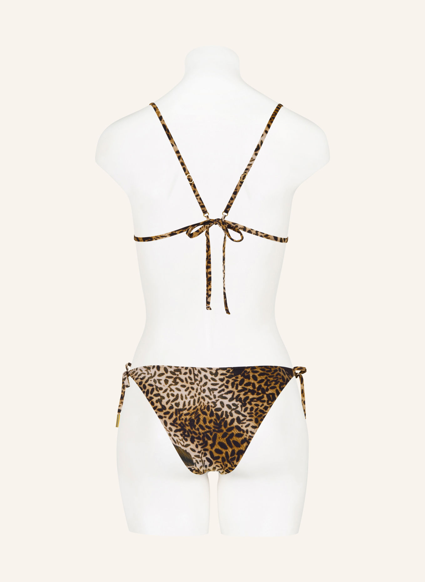 MARYAN MEHLHORN Triangel-Bikini-Top SAVAGE: SCHWARZ / HELLBRAUN / BRAUN