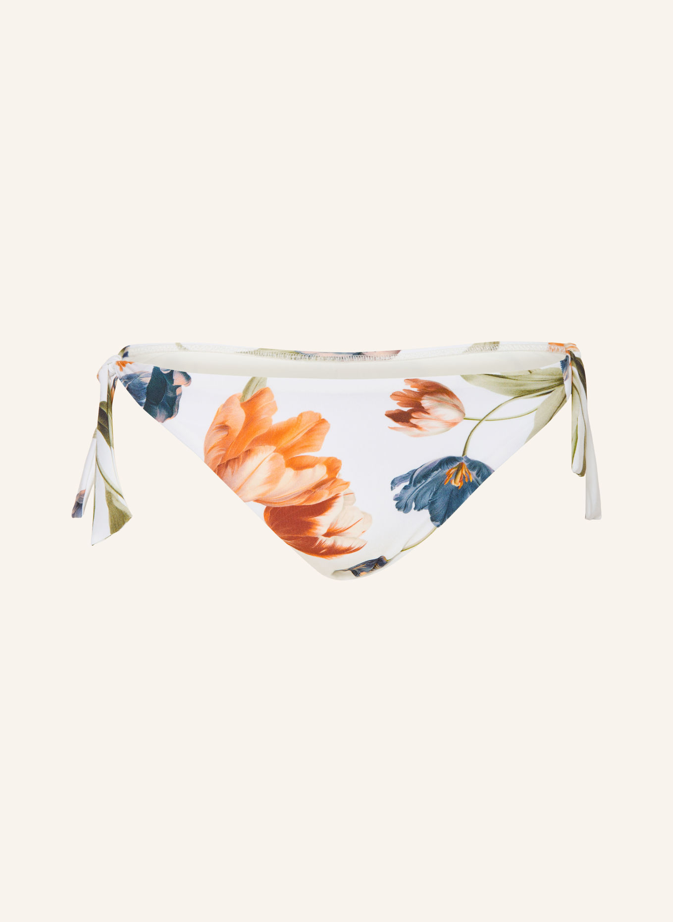 MARYAN MEHLHORN Basic-Bikini-Hose TULIPE: WEISS / DUNKELORANGE / DUNKELBLAU