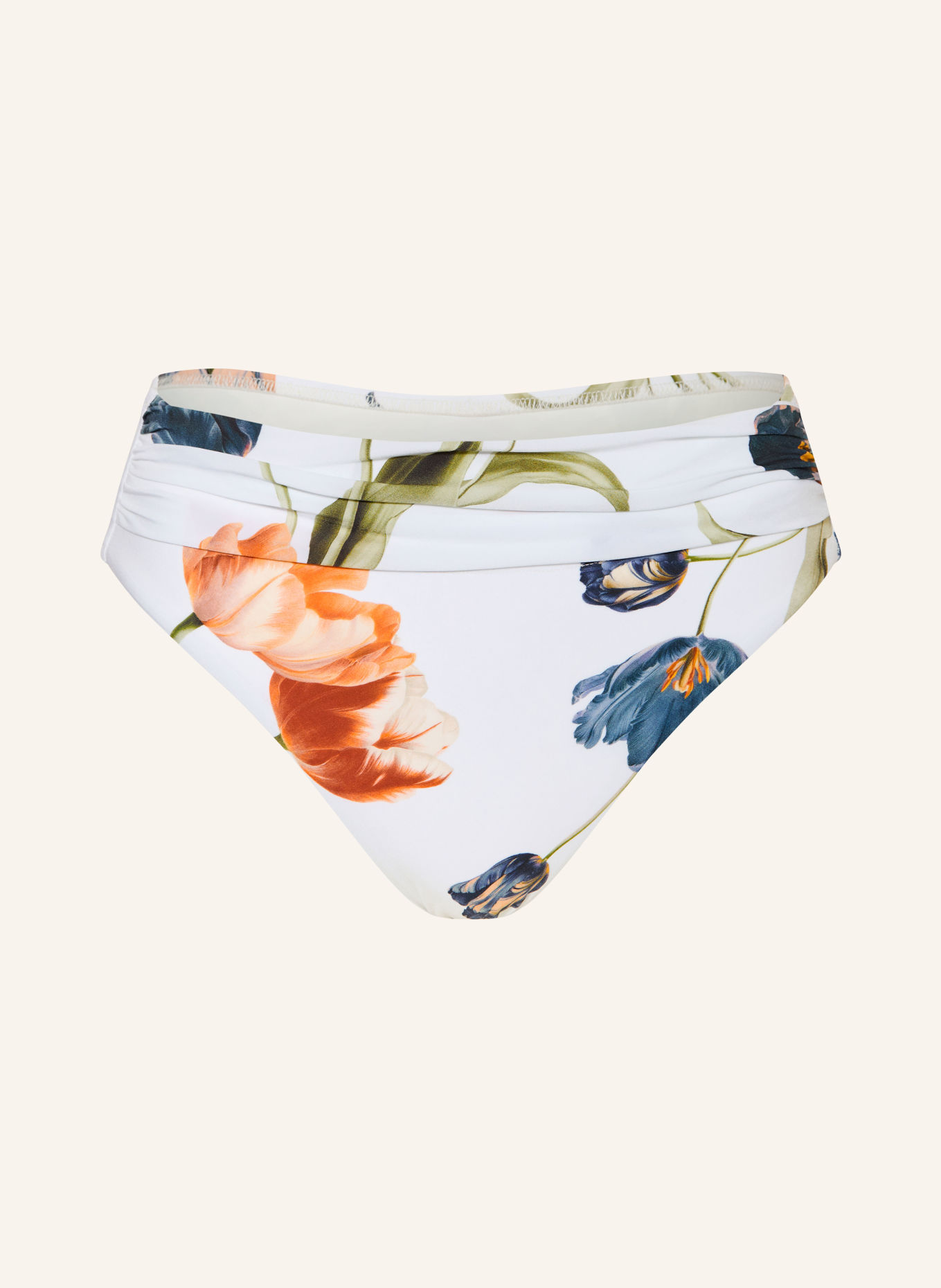 MARYAN MEHLHORN Basic-Bikini-Hose TULIPE: WEISS / DUNKELORANGE / DUNKELBLAU