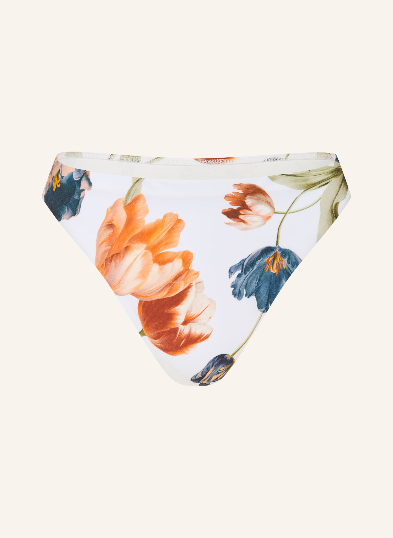 MARYAN MEHLHORN Basic-Bikini-Hose TULIPE: WEISS / DUNKELORANGE / DUNKELBLAU
