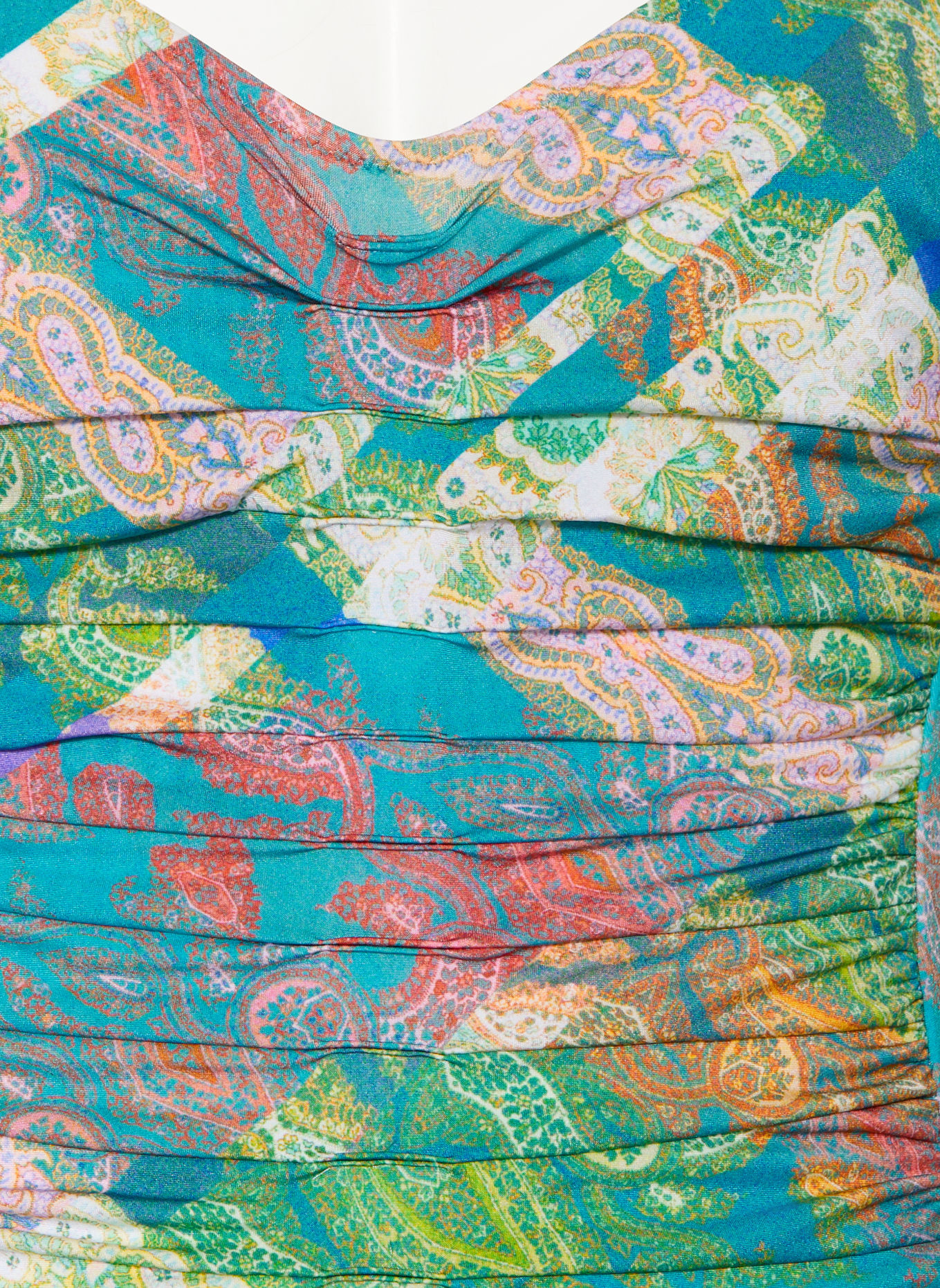MARYAN MEHLHORN Bügel-Badeanzug JACQUARD: BLAU / ROSA / GRÜN