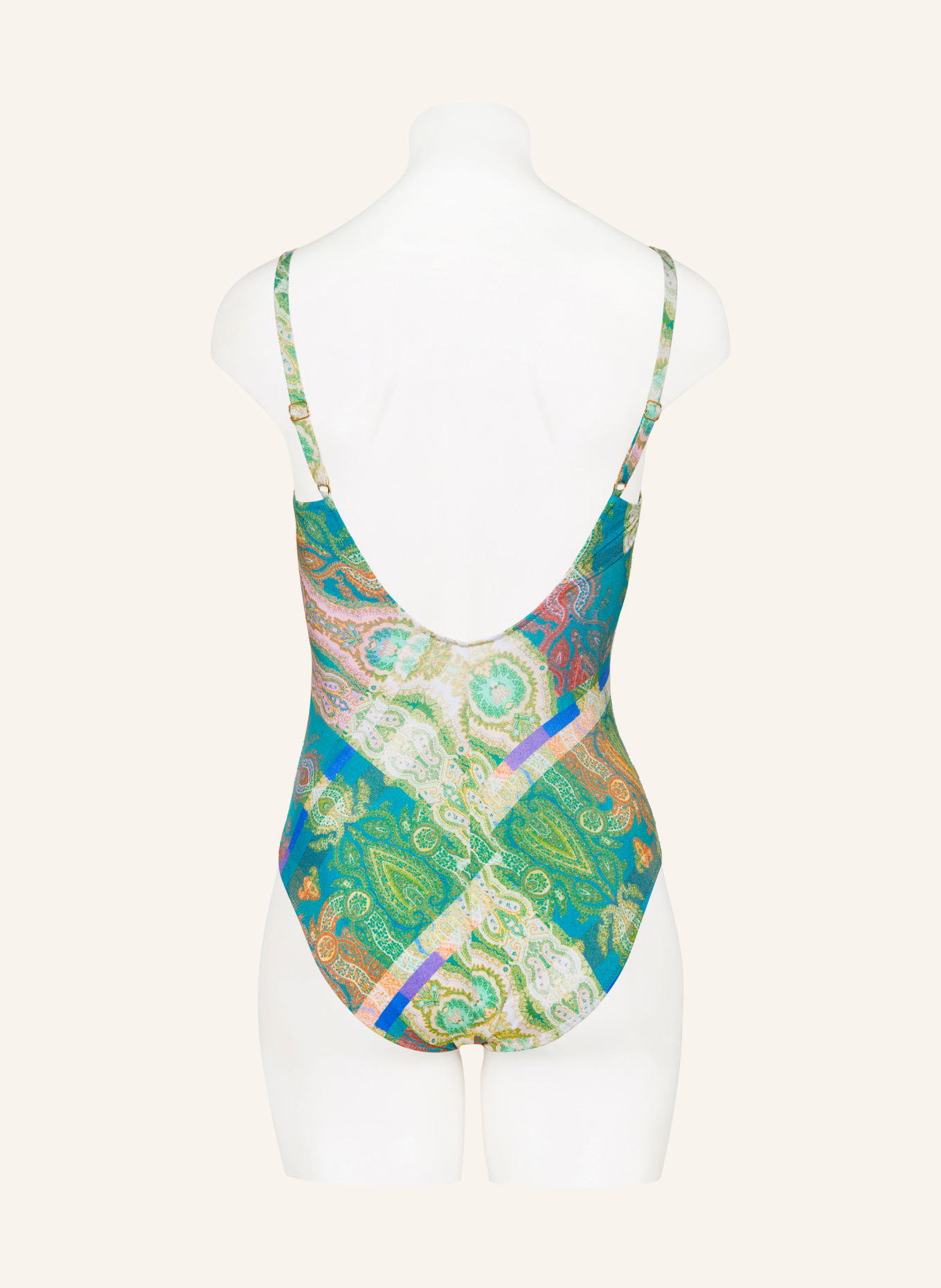 MARYAN MEHLHORN Badeanzug JACQUARD: BLAU / ROSA / GRÜN