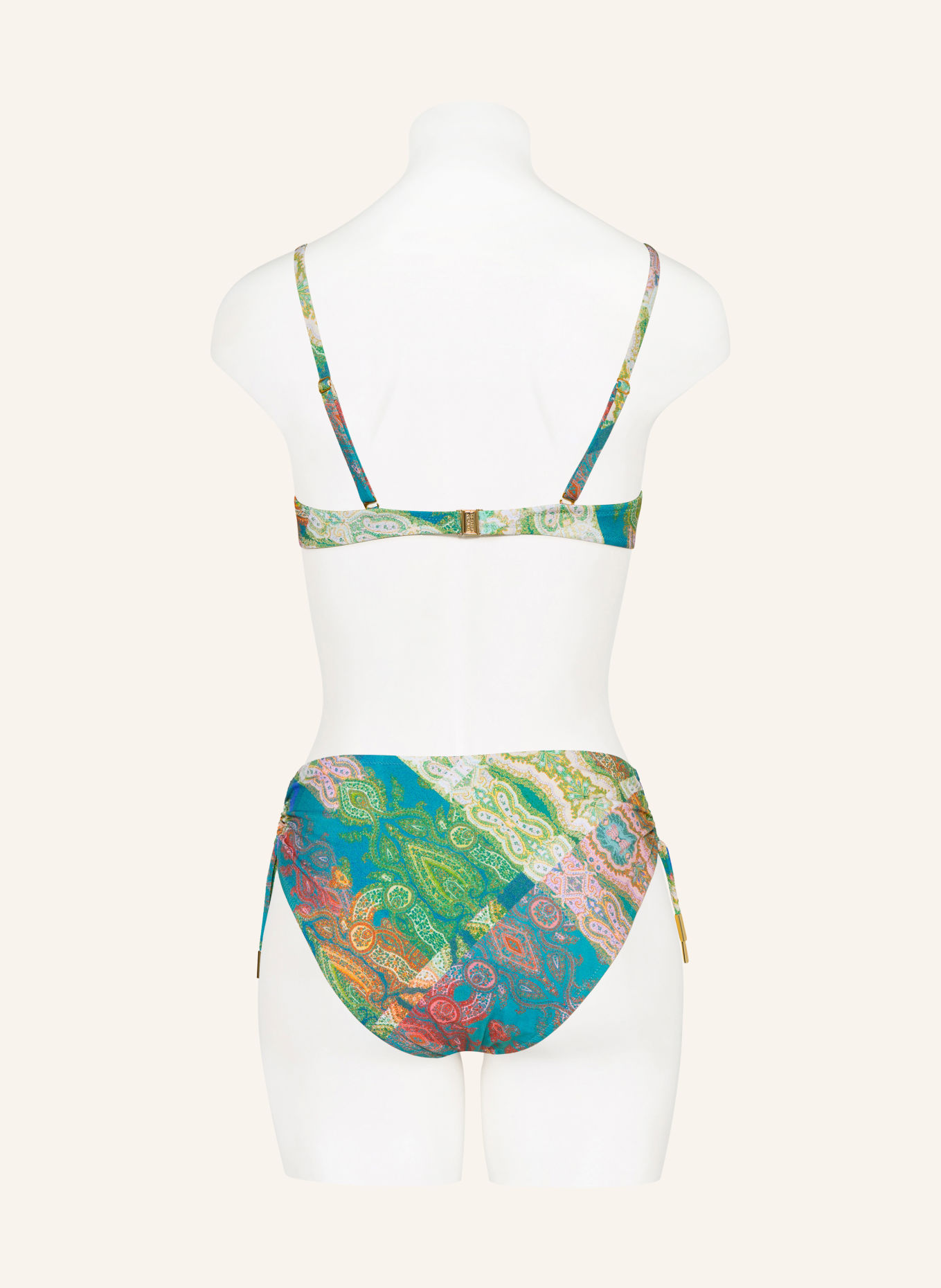 MARYAN MEHLHORN Bügel-Bikini-Top JACQUARD: BLAU / ROSA / GRÜN
