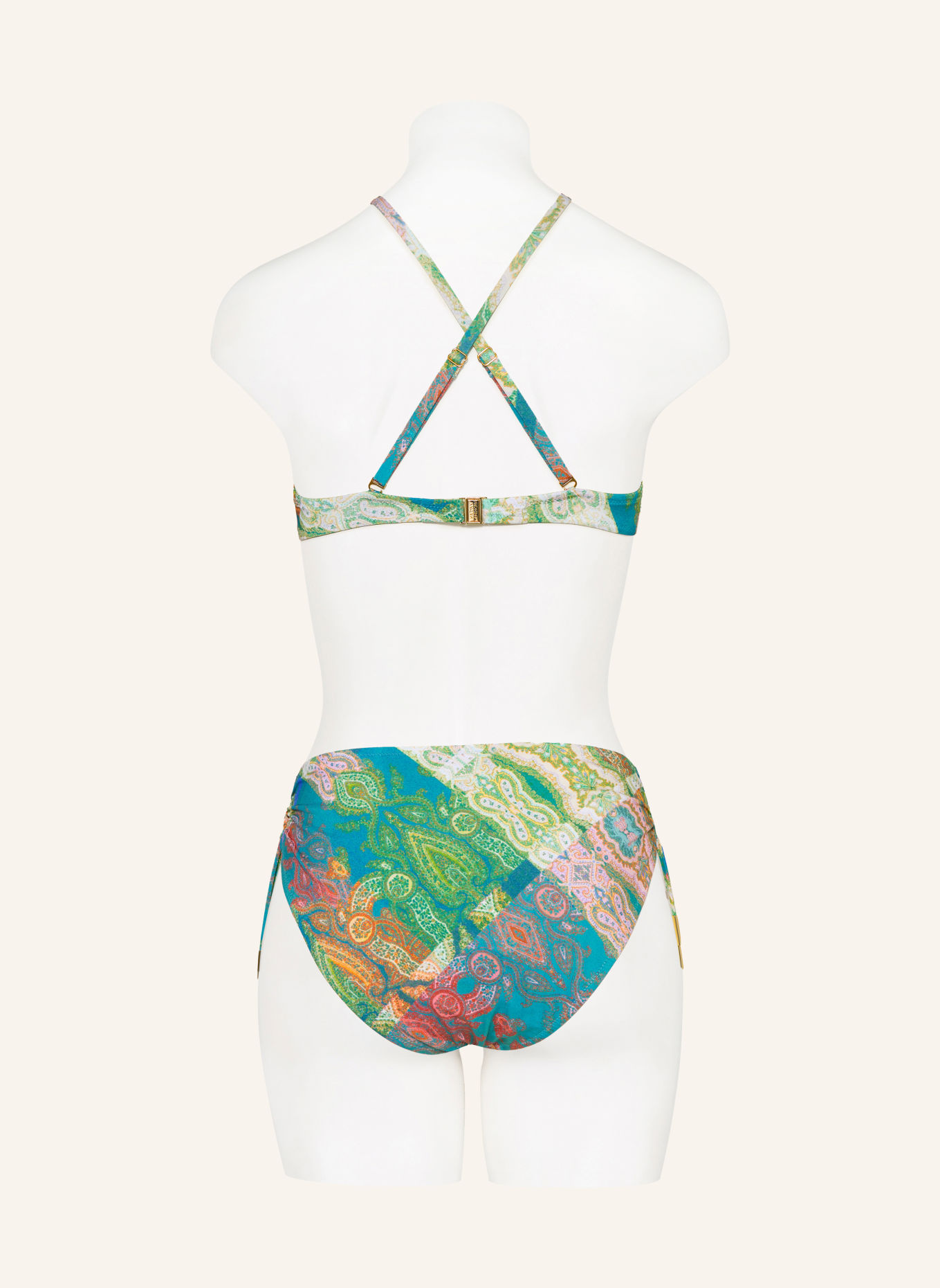 MARYAN MEHLHORN Bügel-Bikini-Top JACQUARD: BLAU / ROSA / GRÜN