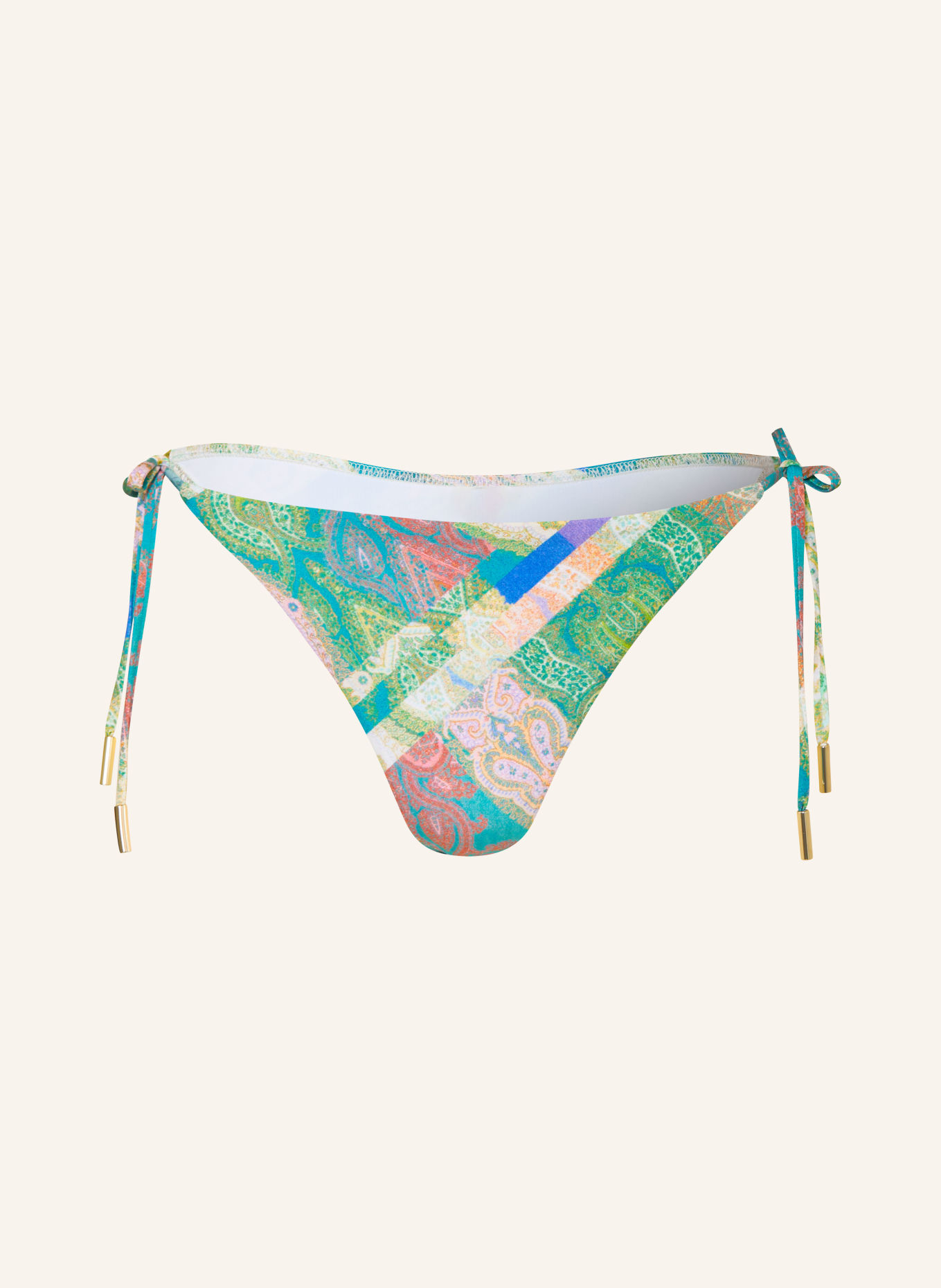 MARYAN MEHLHORN JACQUARD Triangle bikini bottoms: BLUE / ORANGE / GREEN