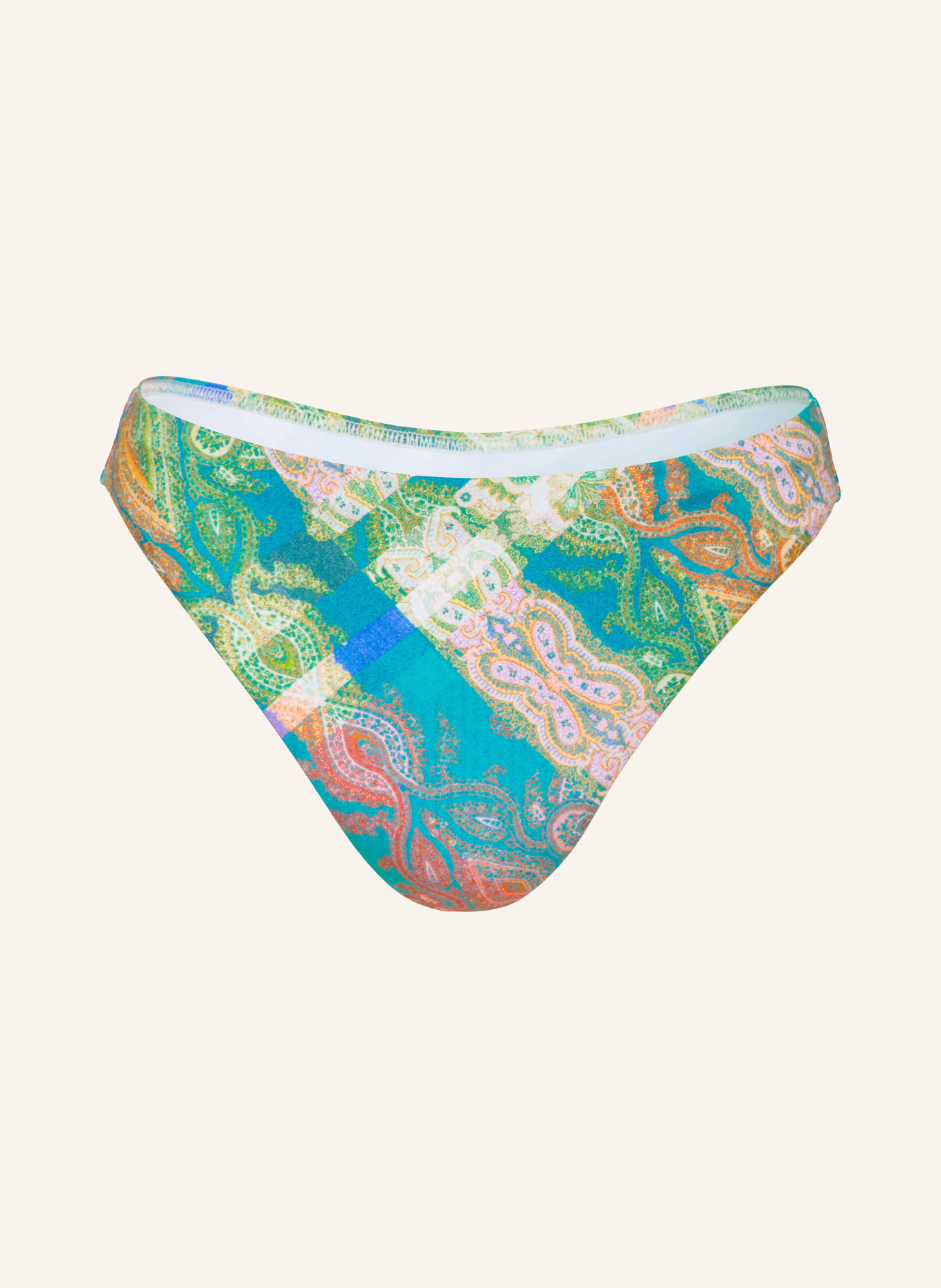 MARYAN MEHLHORN Basic-Bikini-Hose JACQUARD: BLAU / ROT / GRÜN