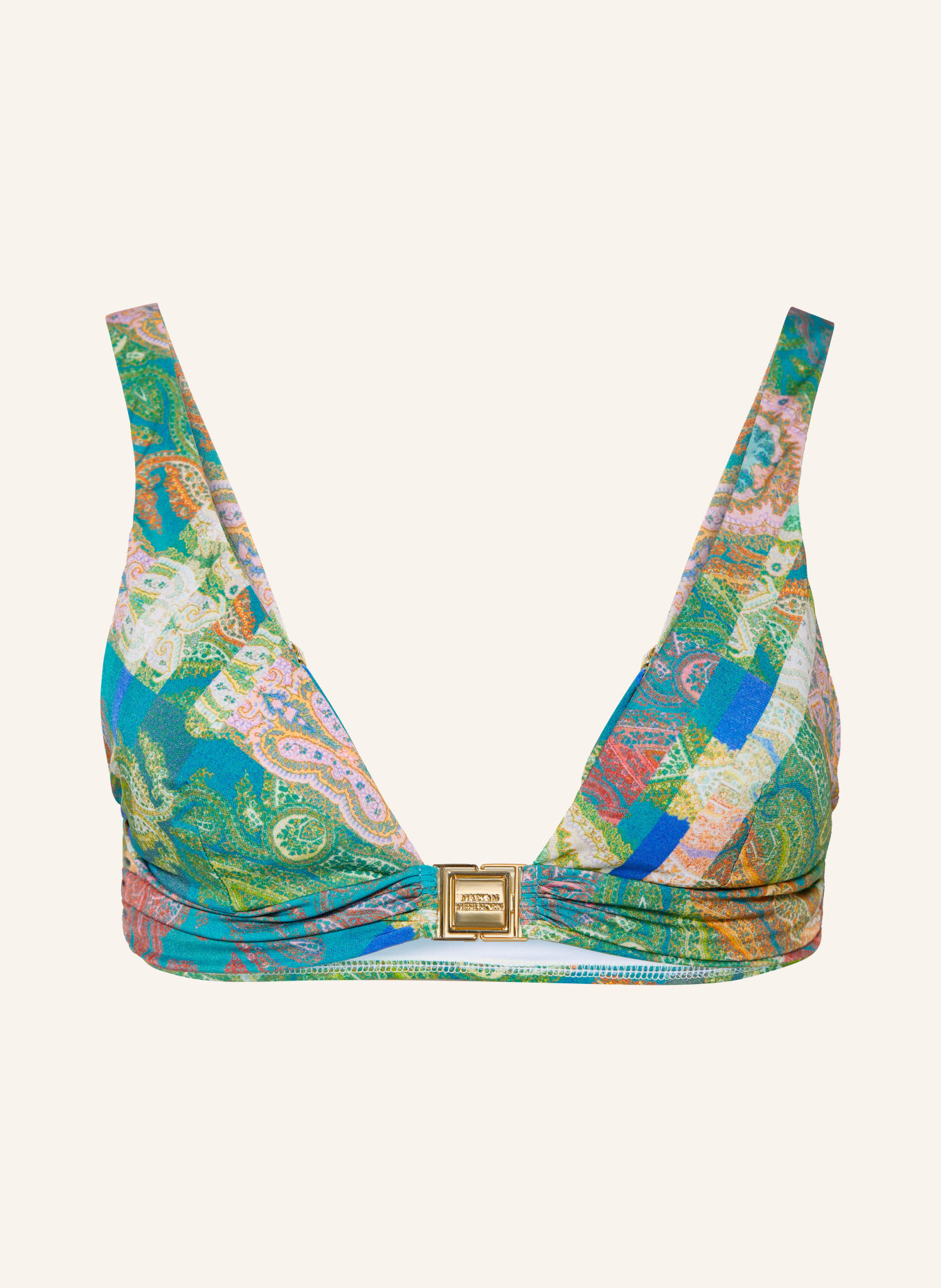 MARYAN MEHLHORN Bralette-Bikini-Top JACQUARD: BLAU / ROSA / GRÜN