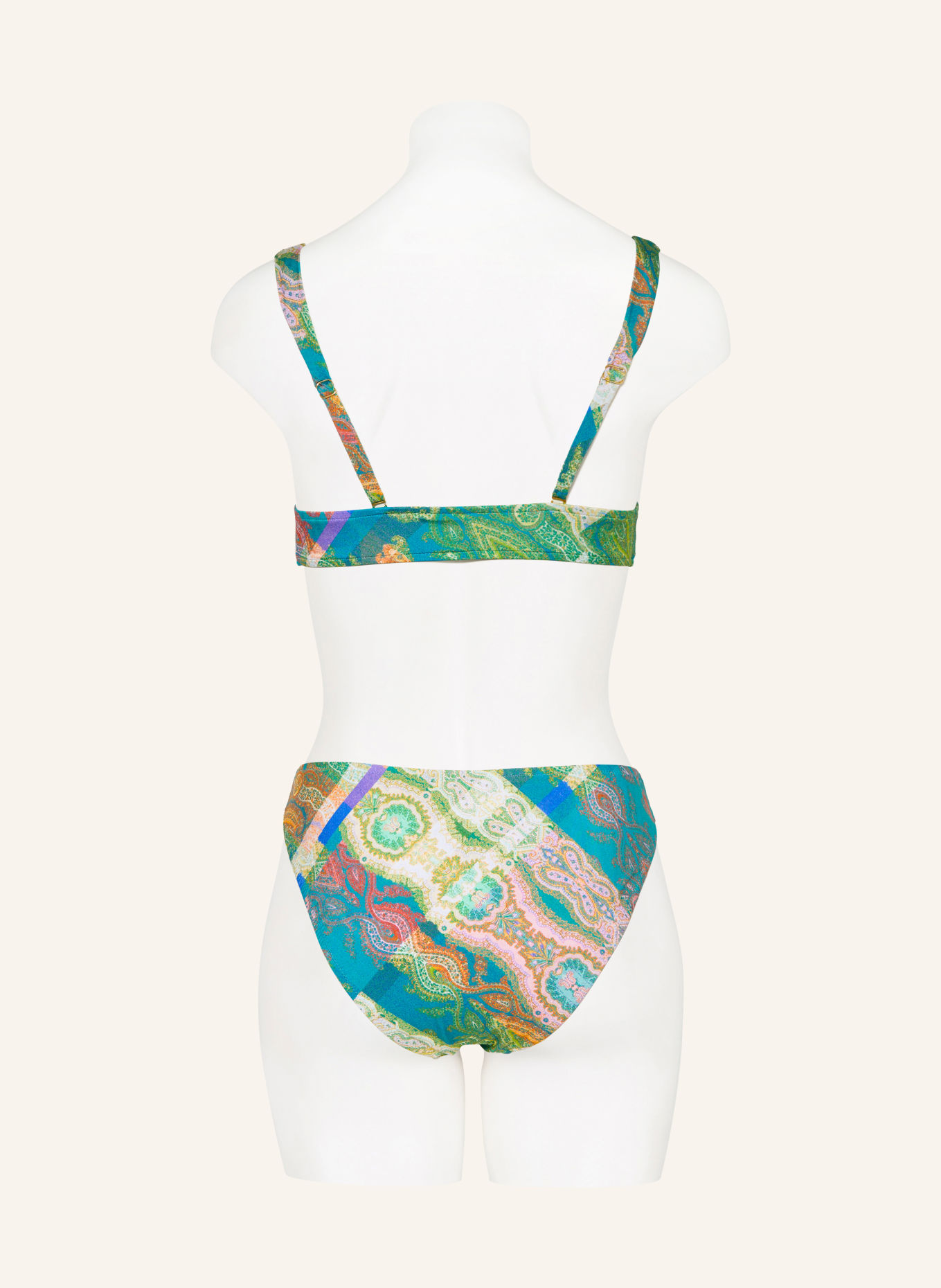 MARYAN MEHLHORN Bralette-Bikini-Top JACQUARD: BLAU / ROSA / GRÜN
