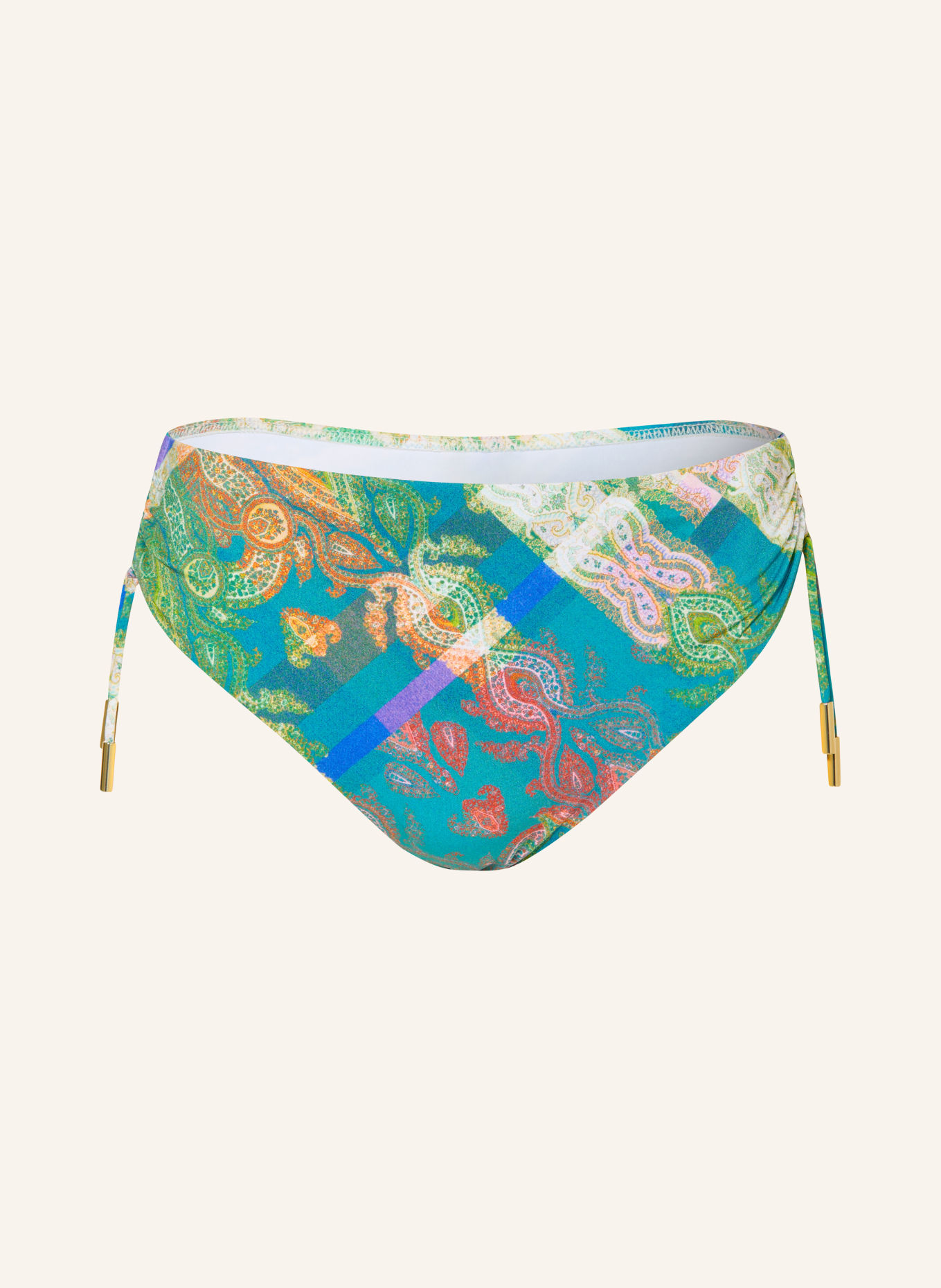 MARYAN MEHLHORN Basic-Bikini-Hose JACQUARD: BLAU / ROSA / GRÜN