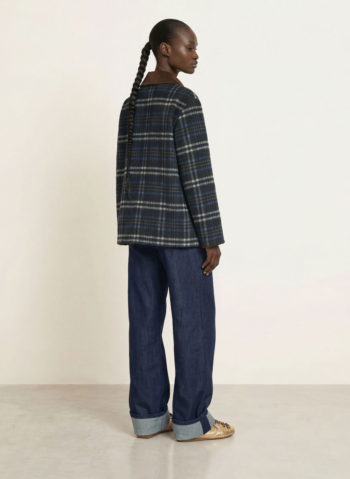 CLAUDIE PIERLOT Jeansy wide leg: J007 BRUT DENIM