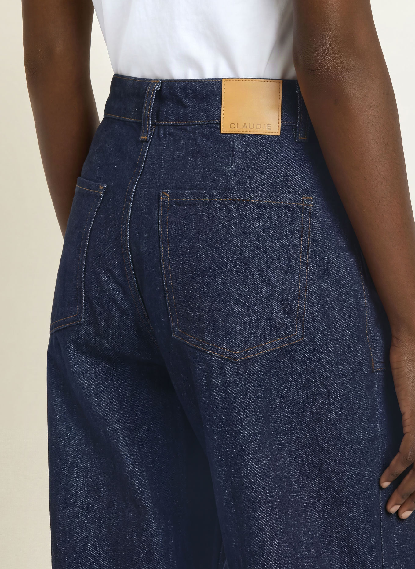 CLAUDIE PIERLOT Jeansy wide leg: J007 BRUT DENIM