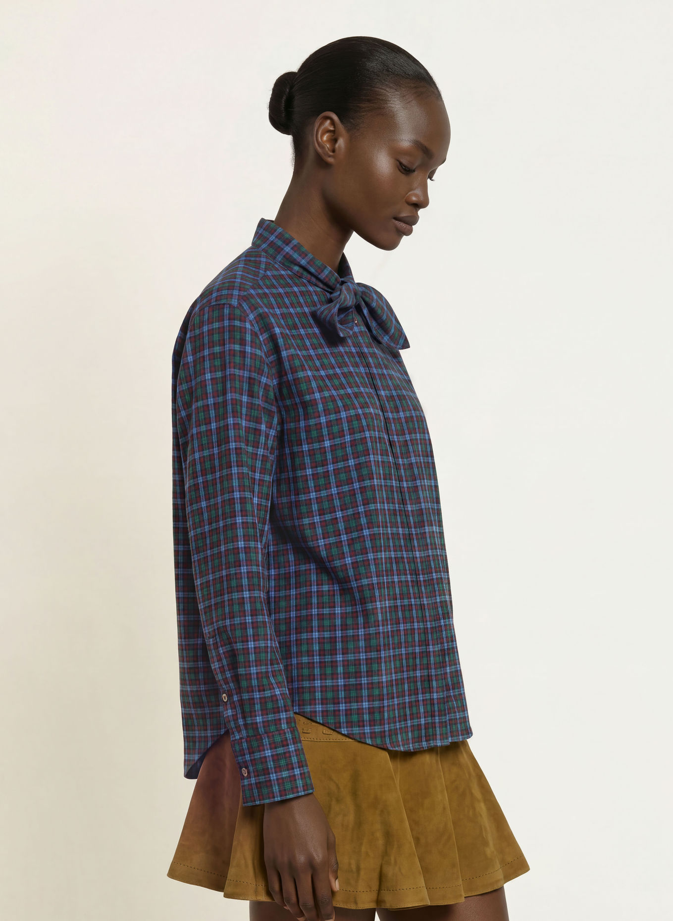 CLAUDIE PIERLOT Schluppenbluse: BLAU / ROT / GRÜN