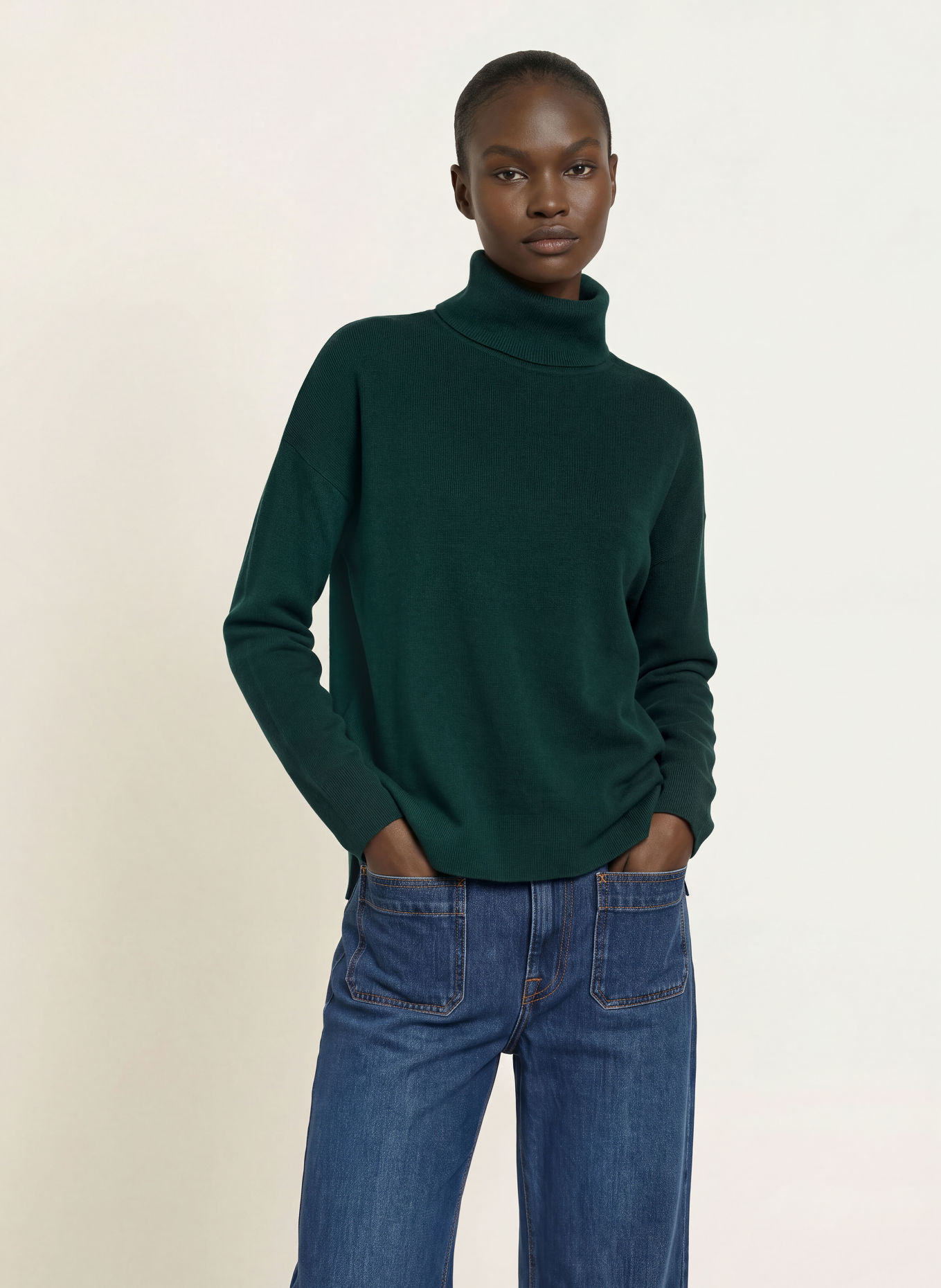 HOBBS Rollkragenpullover YVETTE: DUNKELGRÜN
