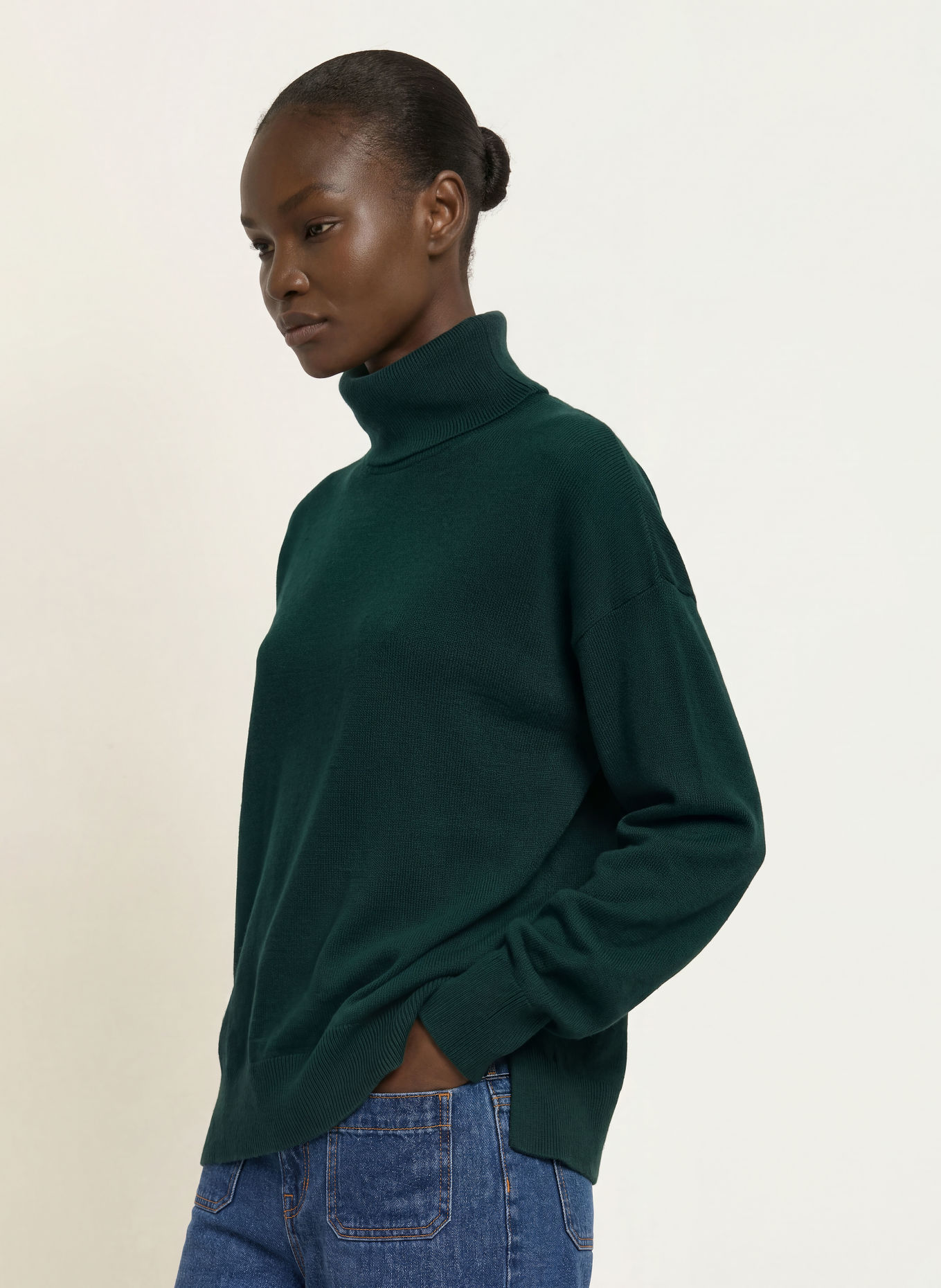 HOBBS Rollkragenpullover YVETTE: DUNKELGRÜN