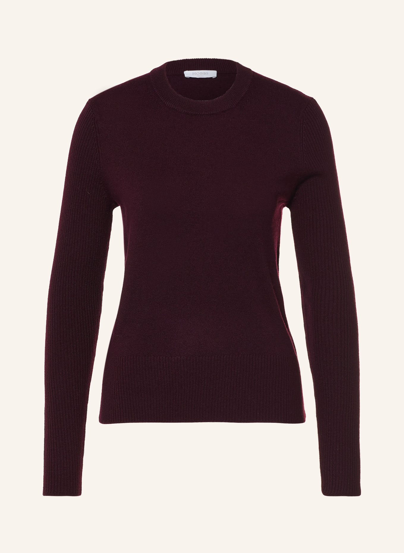 HOBBS AMIRA Sweater with Merino Wool: DARK PURPLE