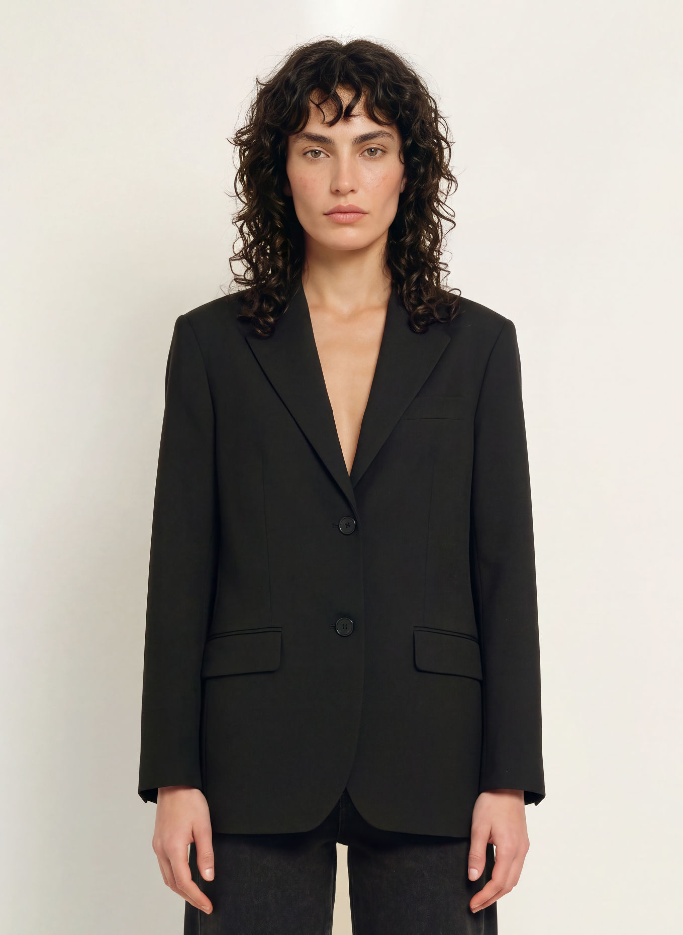 ARKET Long blazer: BLACK