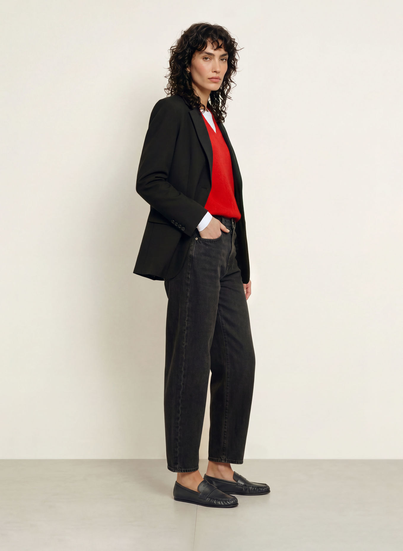 ARKET Long blazer: BLACK