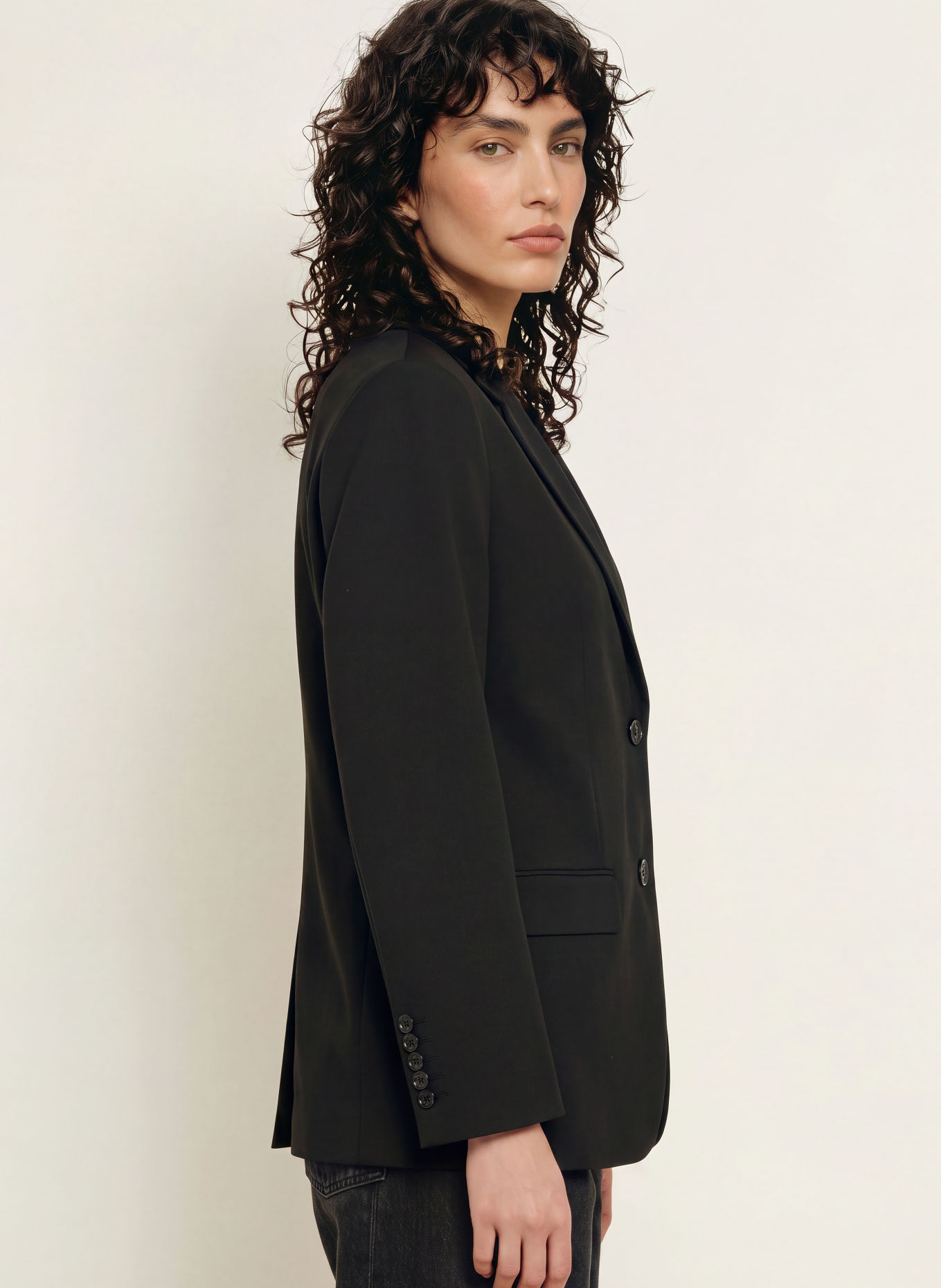 ARKET Long blazer: BLACK