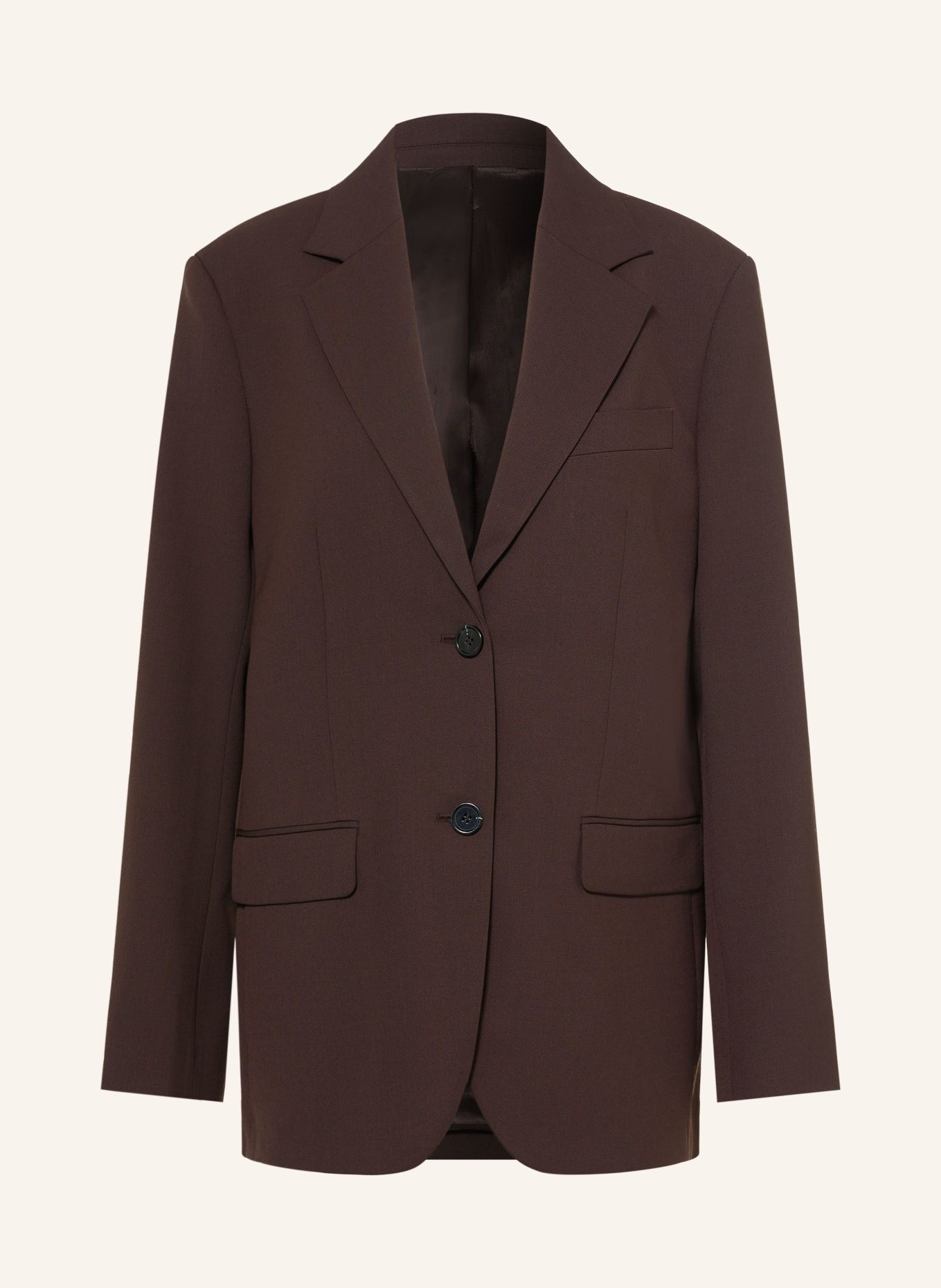 ARKET Lange blazer: MARRON FONCÉ