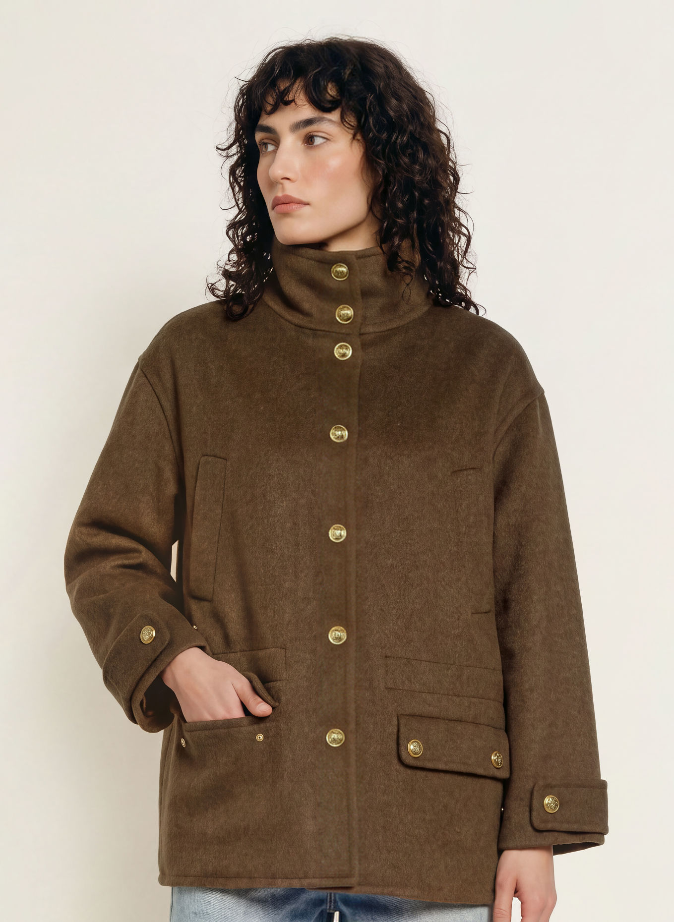SANDRO Jacke: BRAUN