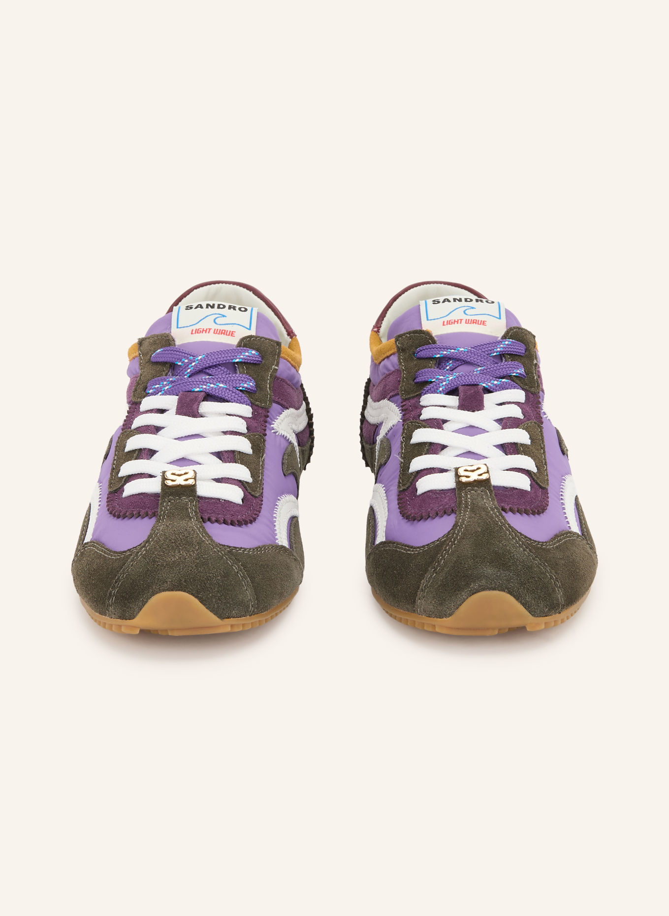 SANDRO Sneaker: LILA / DUNKELLILA / KHAKI