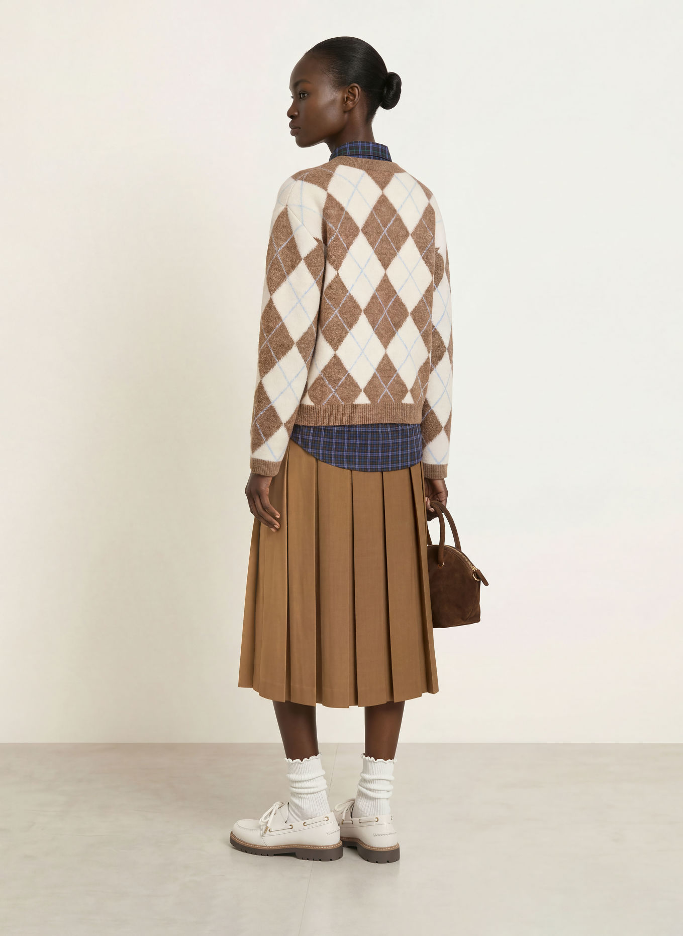 CLAUDIE PIERLOT Plisowana spódnica: CAMELOWY