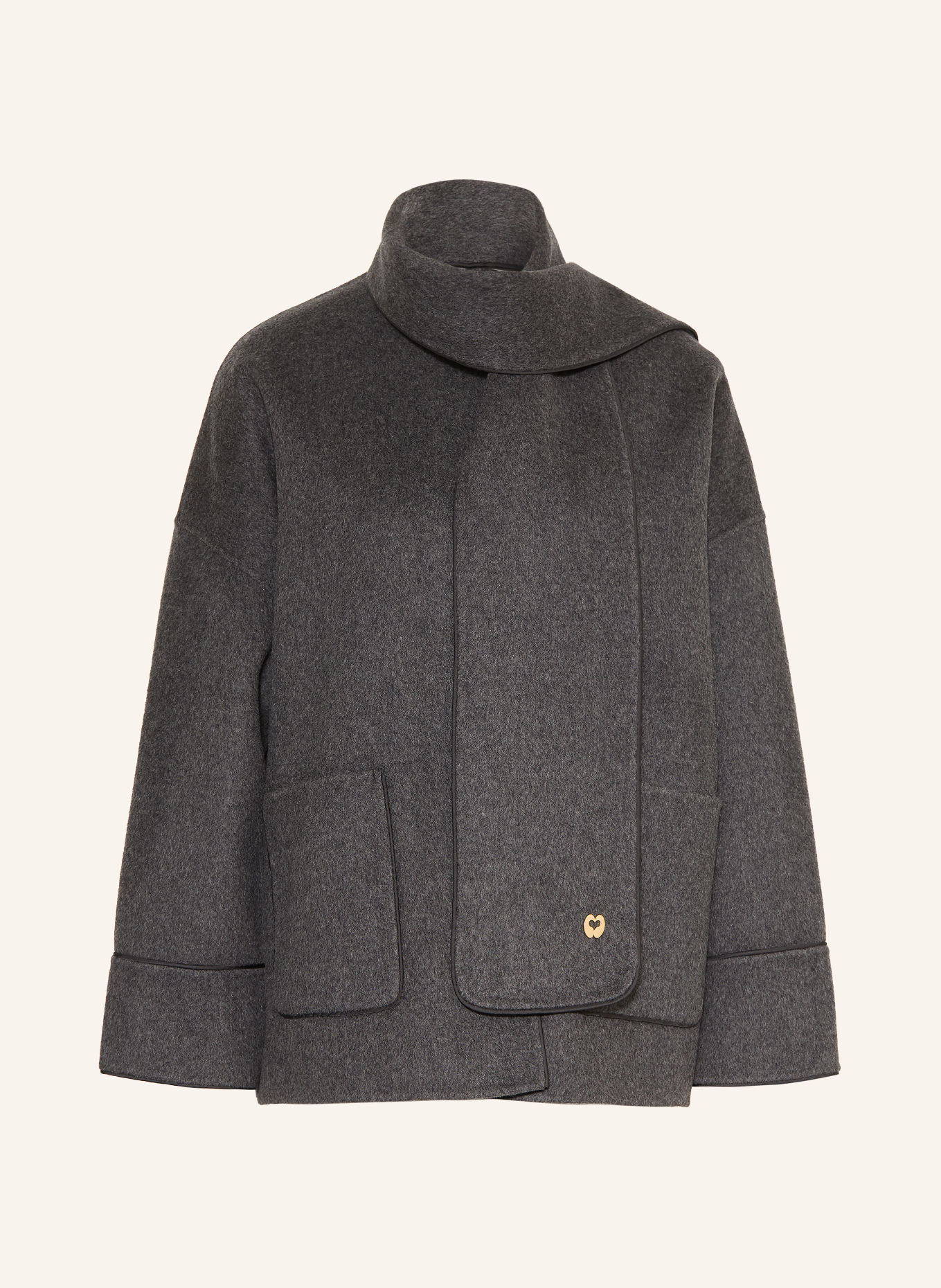 maje Jacke mit abnehmbarem Schal: GRAU