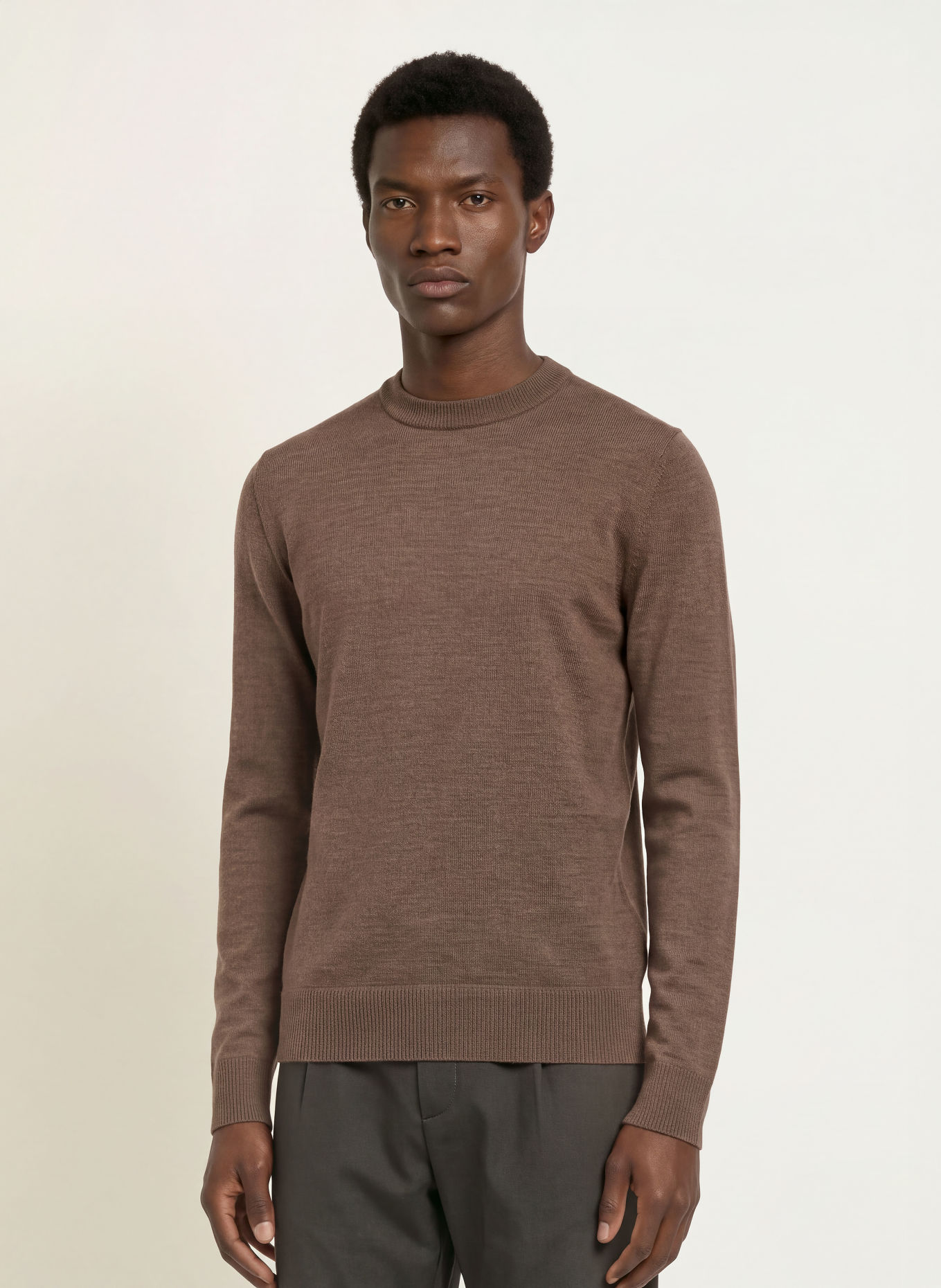 S. N. S. HERNING SOLO Sweater: BROWN