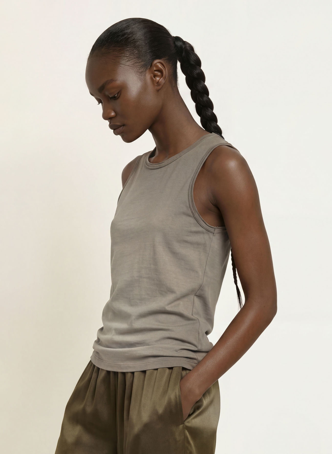 ALLSAINTS Top JENNY: KHAKI