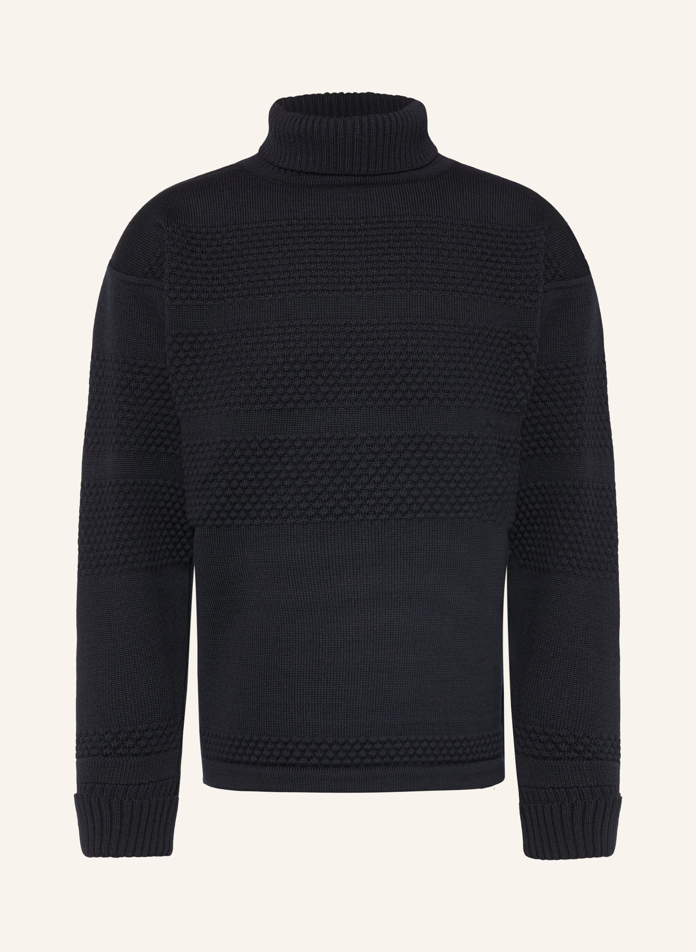 S. N. S. HERNING FISHERMAN Turtleneck sweater: BLACK