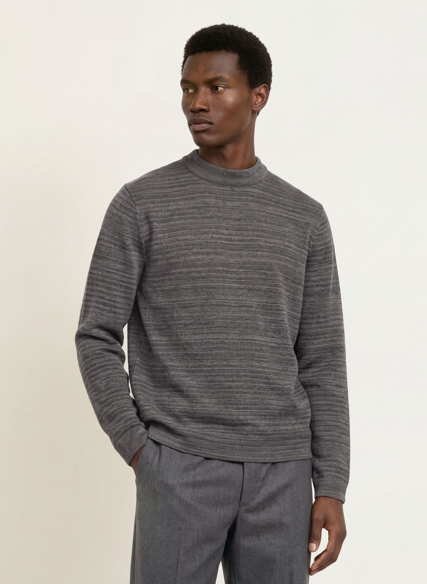 S. N. S. HERNING GIVEN-III Sweater: DARK GRAY