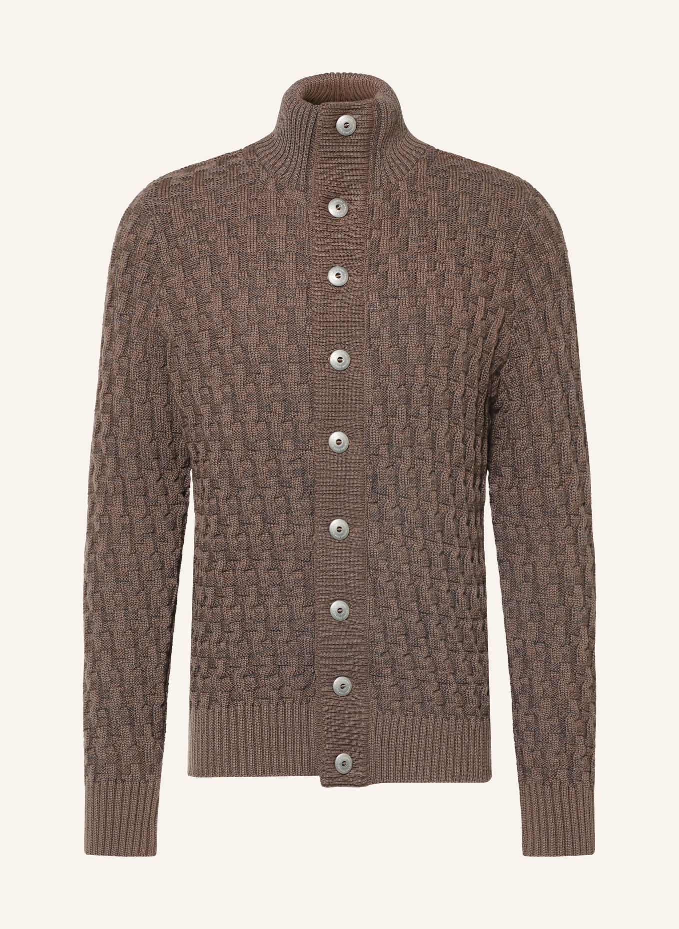 S. N. S. HERNING STARK Cardigan: BROWN