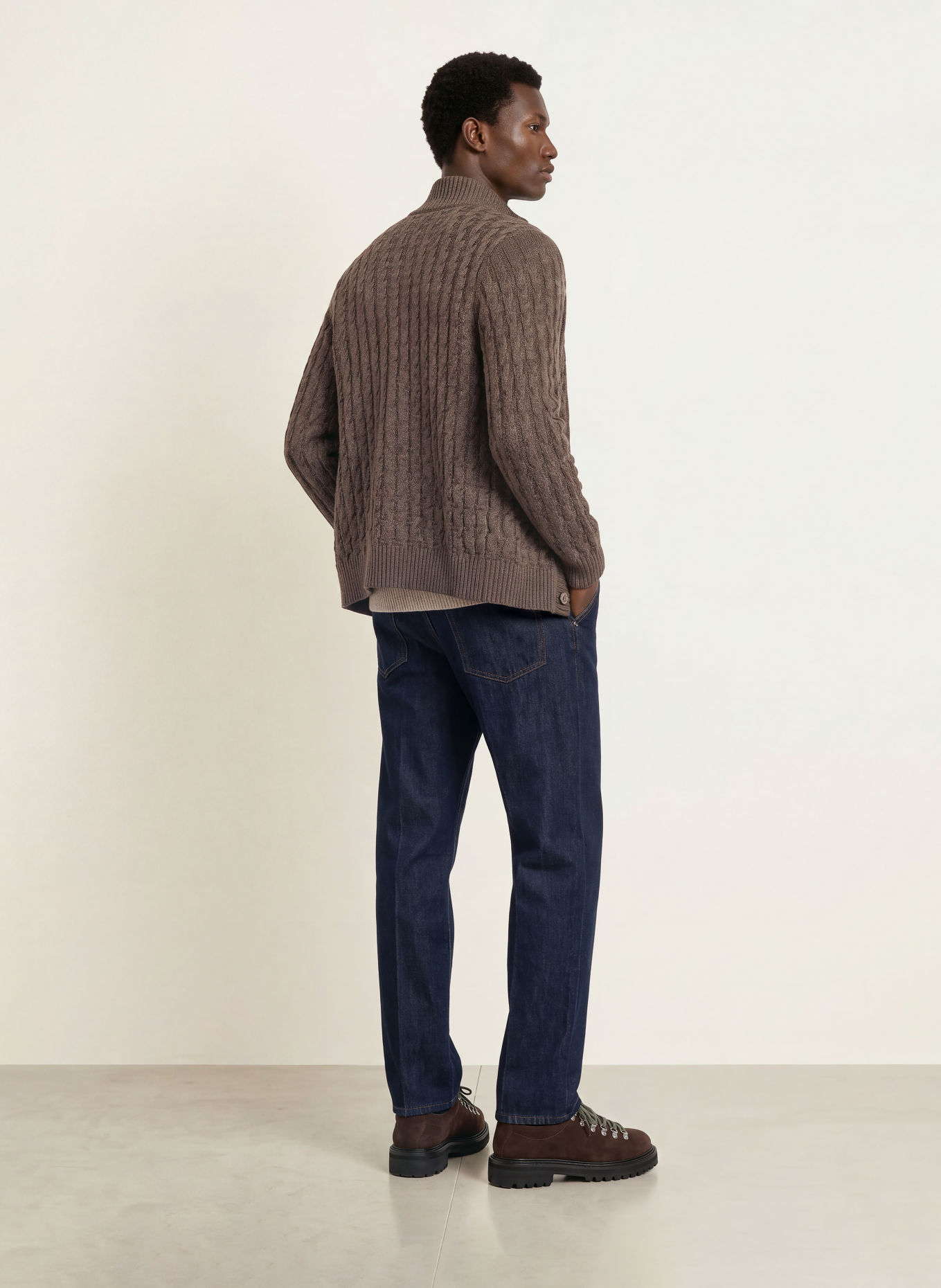 S. N. S. HERNING STARK Cardigan: BROWN