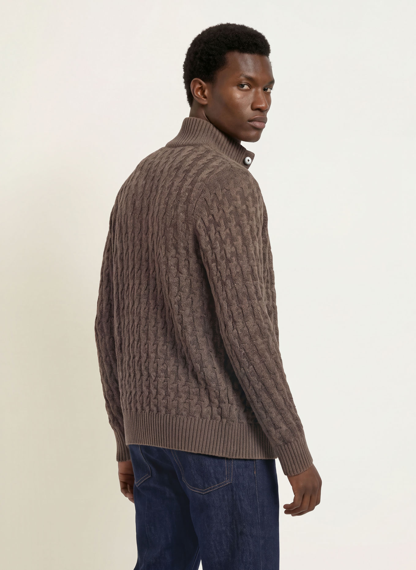 S. N. S. HERNING STARK Cardigan: BROWN