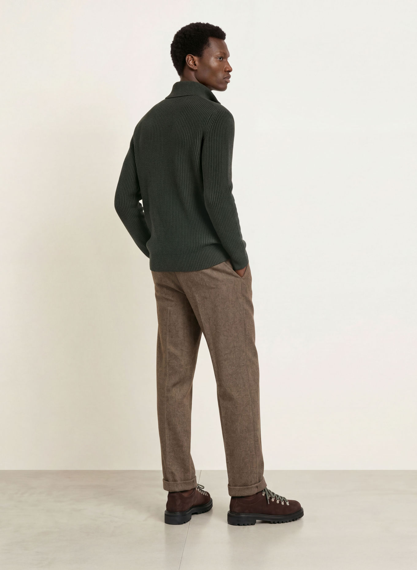 S. N. S. HERNING FENDER Half-zip sweater: DARK GREEN