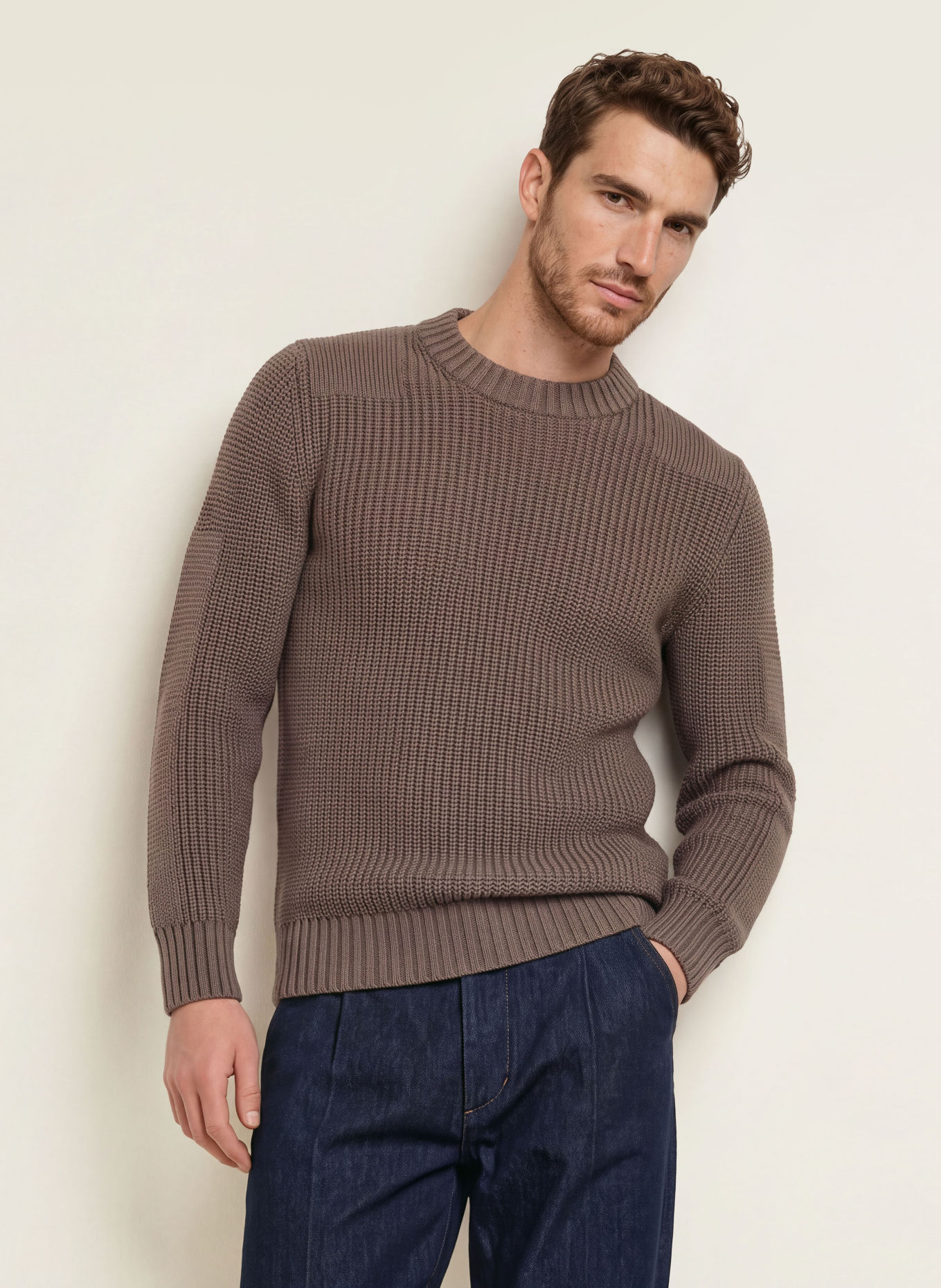 S. N. S. HERNING ROBUST Sweater: BROWN