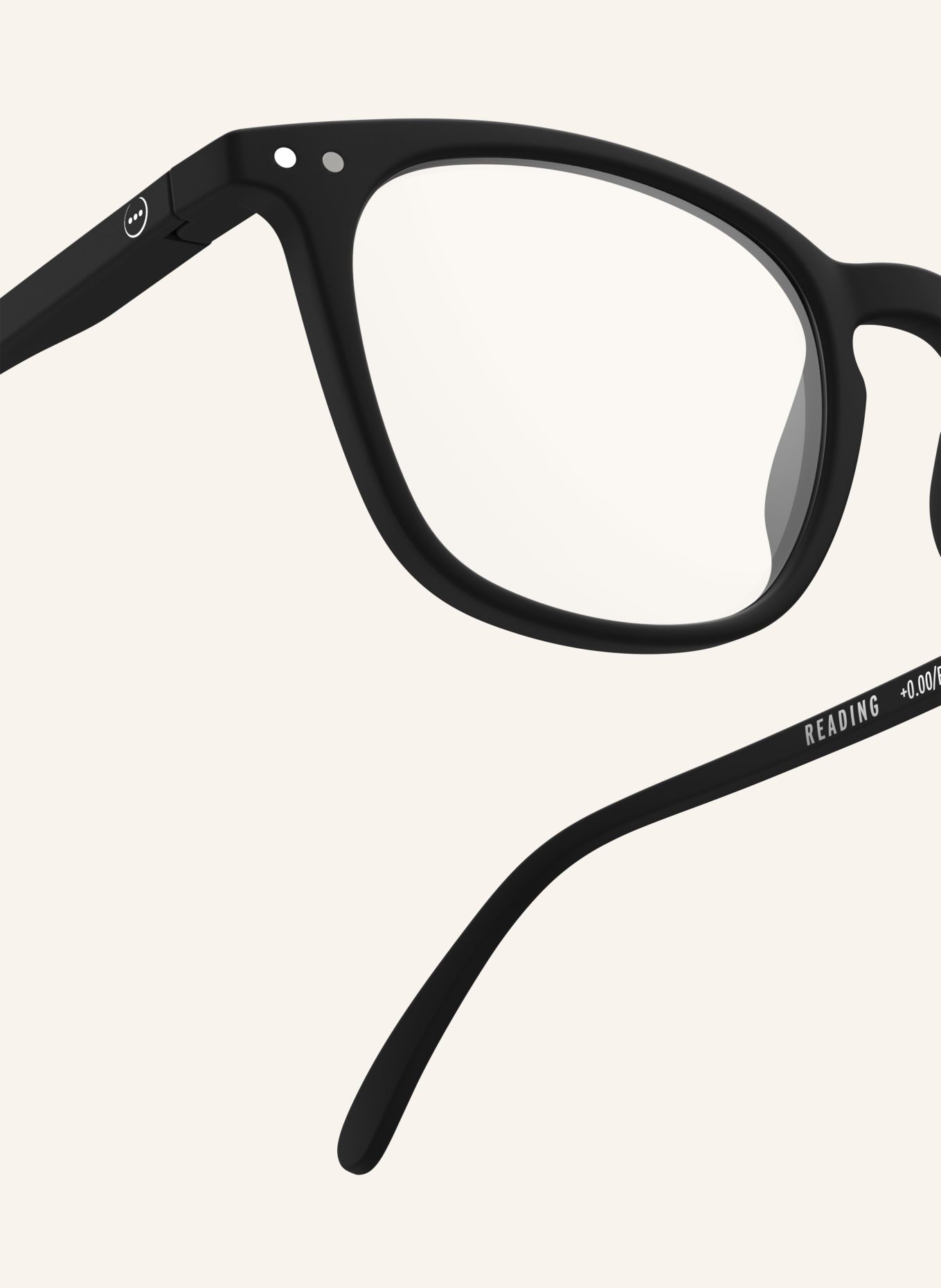 IZIPIZI Reading Glasses #E: BLACK/TRANSPARENT