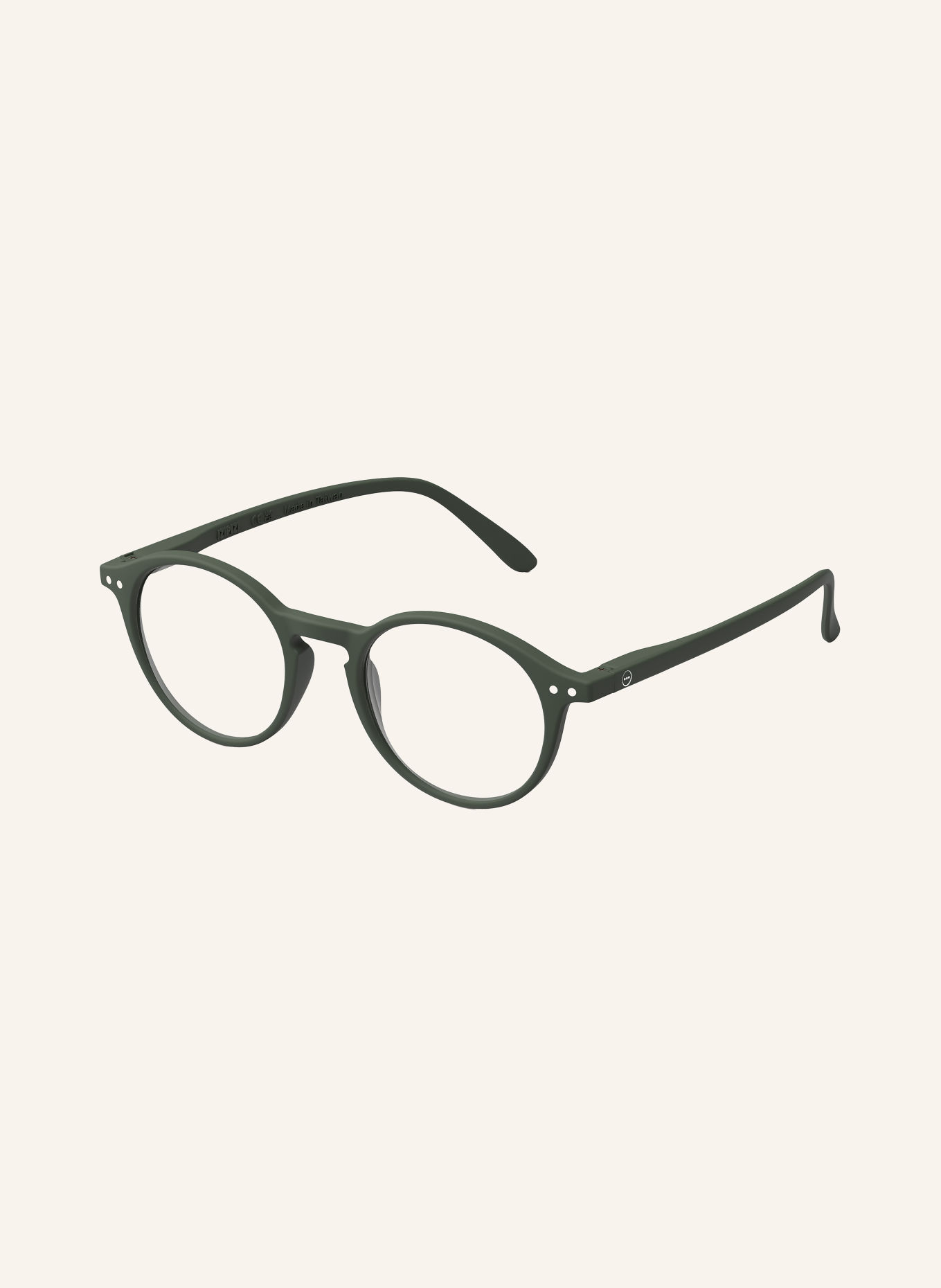 IZIPIZI Okulary do czytania #D: KHAKI/PRZEZROCZYSTY