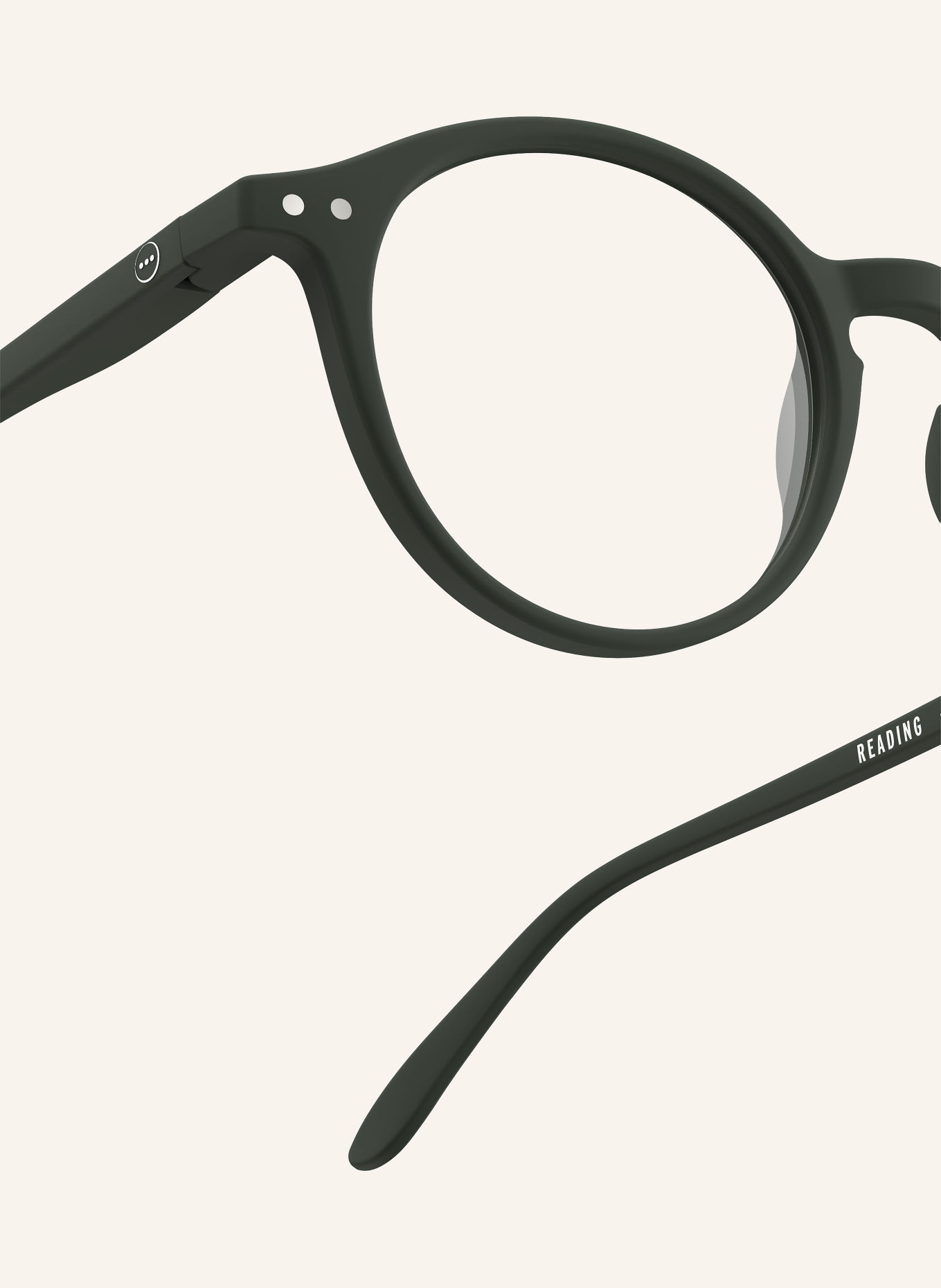 IZIPIZI Okulary do czytania #D: KHAKI/PRZEZROCZYSTY