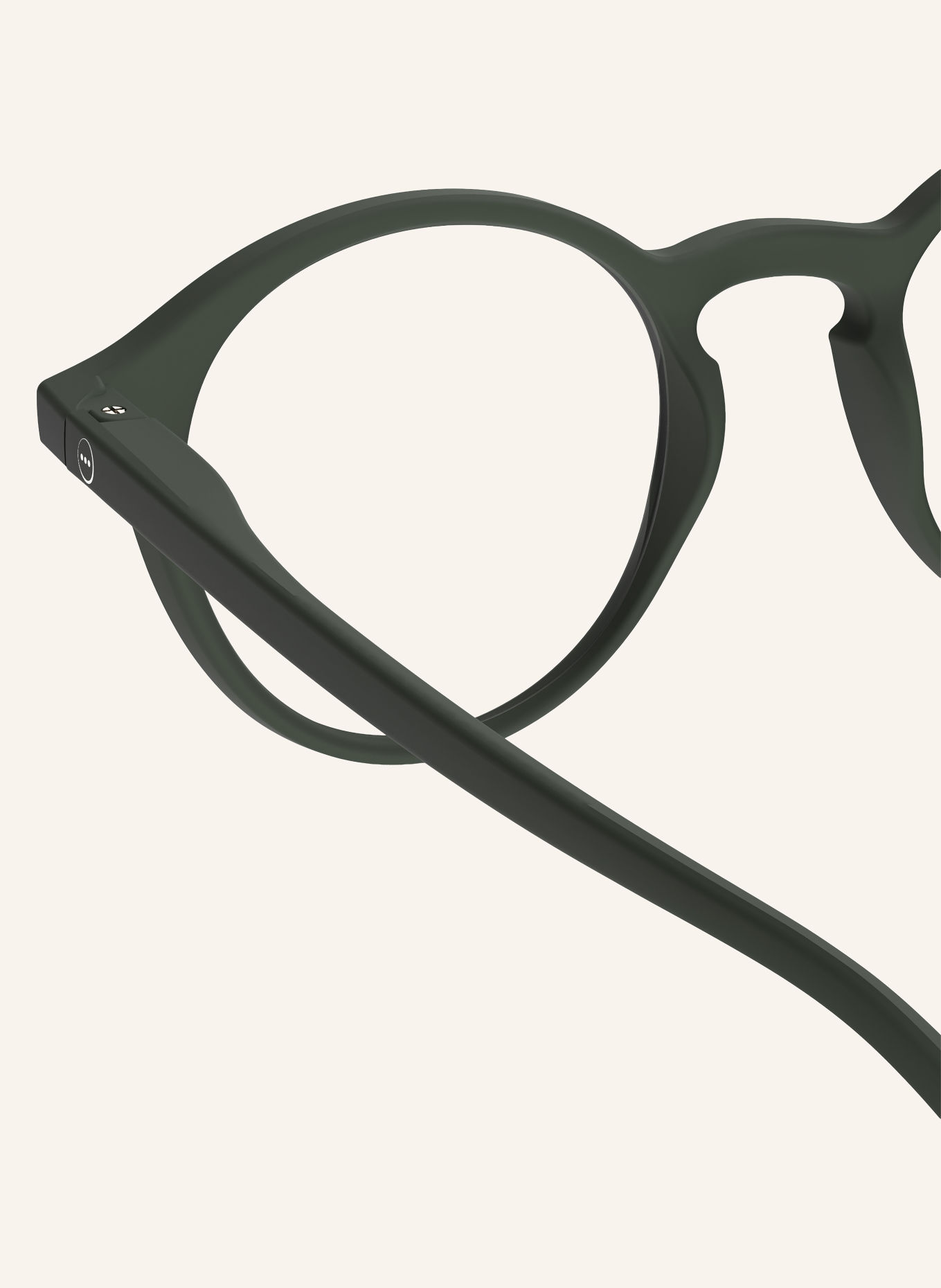 IZIPIZI Okulary do czytania #D: KHAKI/PRZEZROCZYSTY