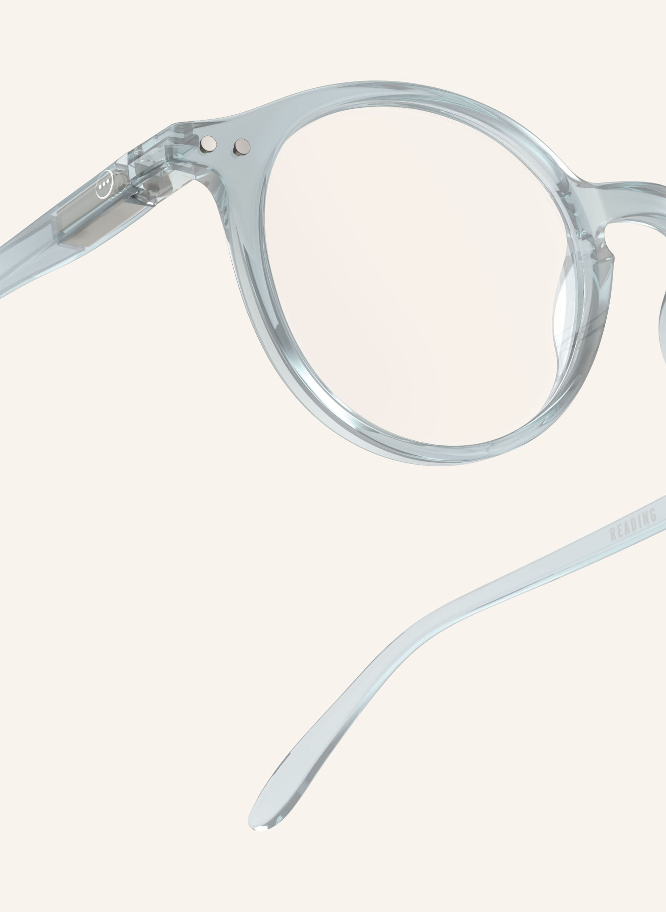 IZIPIZI Okulary do czytania #D: NIEBIESKI/ PRZEZROCZYSTY
