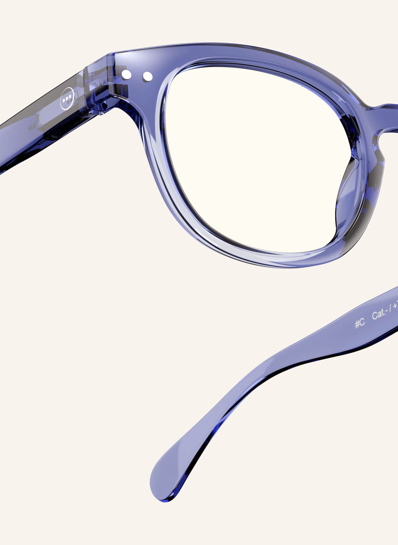 IZIPIZI Reading Glasses #C: BLUE/TRANSPARENT